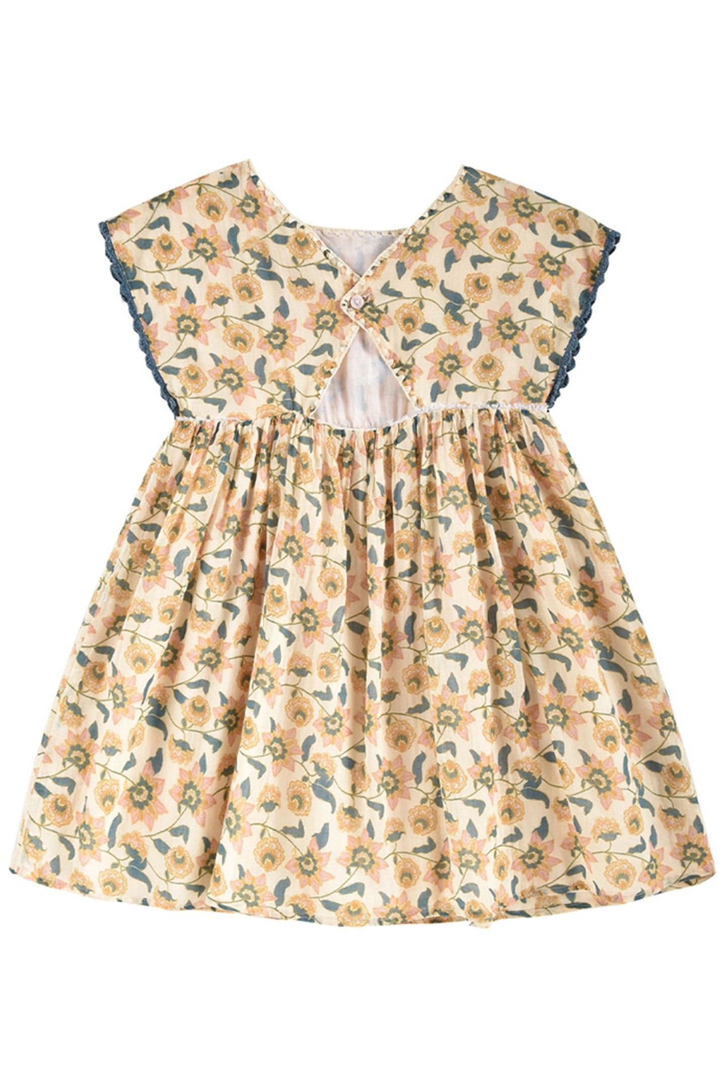 DRESS TAPALPA CREAM FLOWERS 2