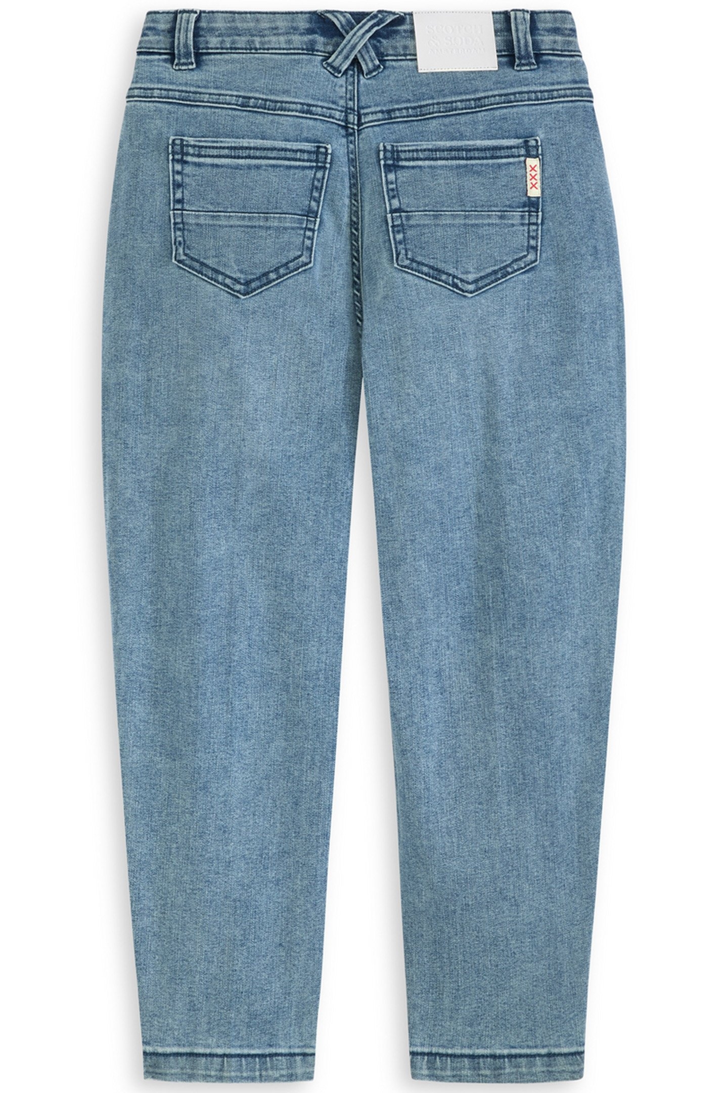 GIRLS STRETCH SLUB DENIM JEANS COASTAL BLUE 2