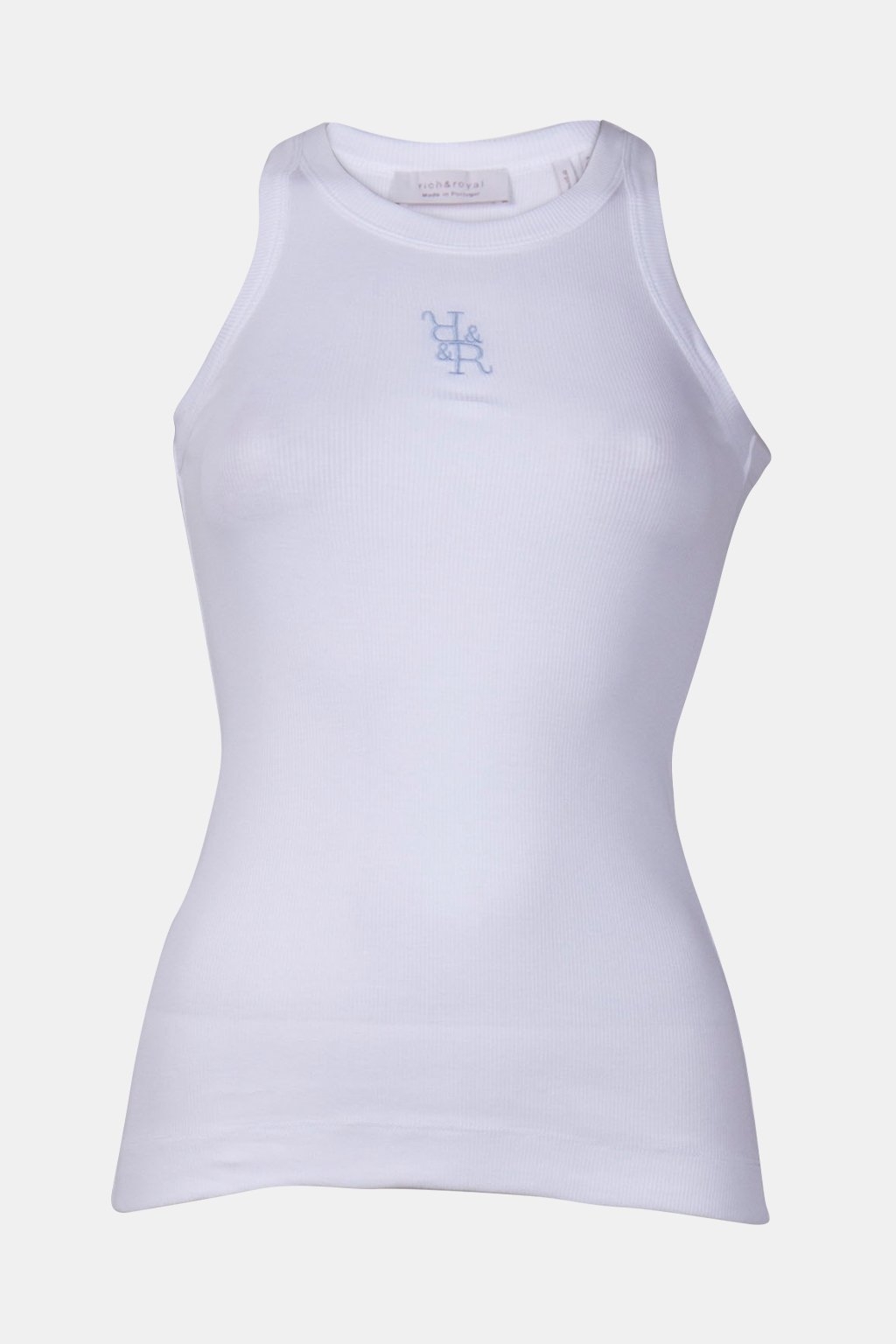 ORGANIC RIB TOP BRANDED COTTON BLUE 3