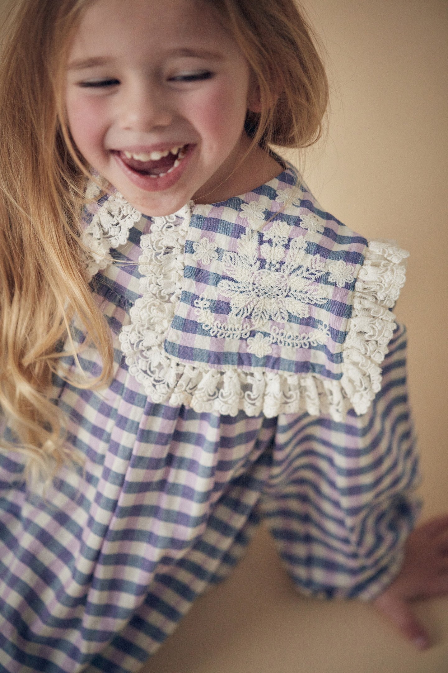 DRESS ARINOLA BLUE & PURPLE CHECKS 8