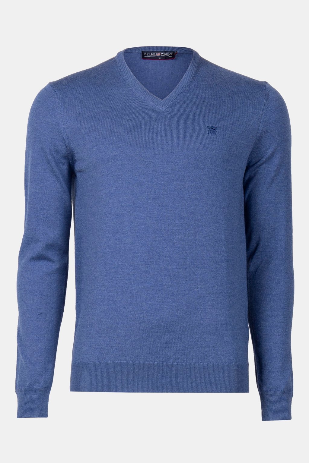 BASIC V-NECK PULLOVER DENIM BLUE MIX 3