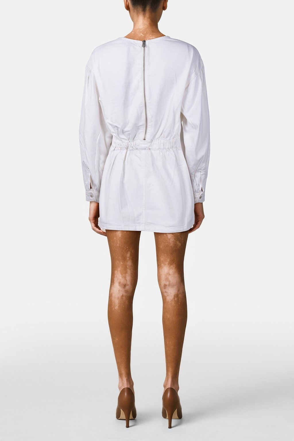 HARLOW DENIM DRESS WHITE 2