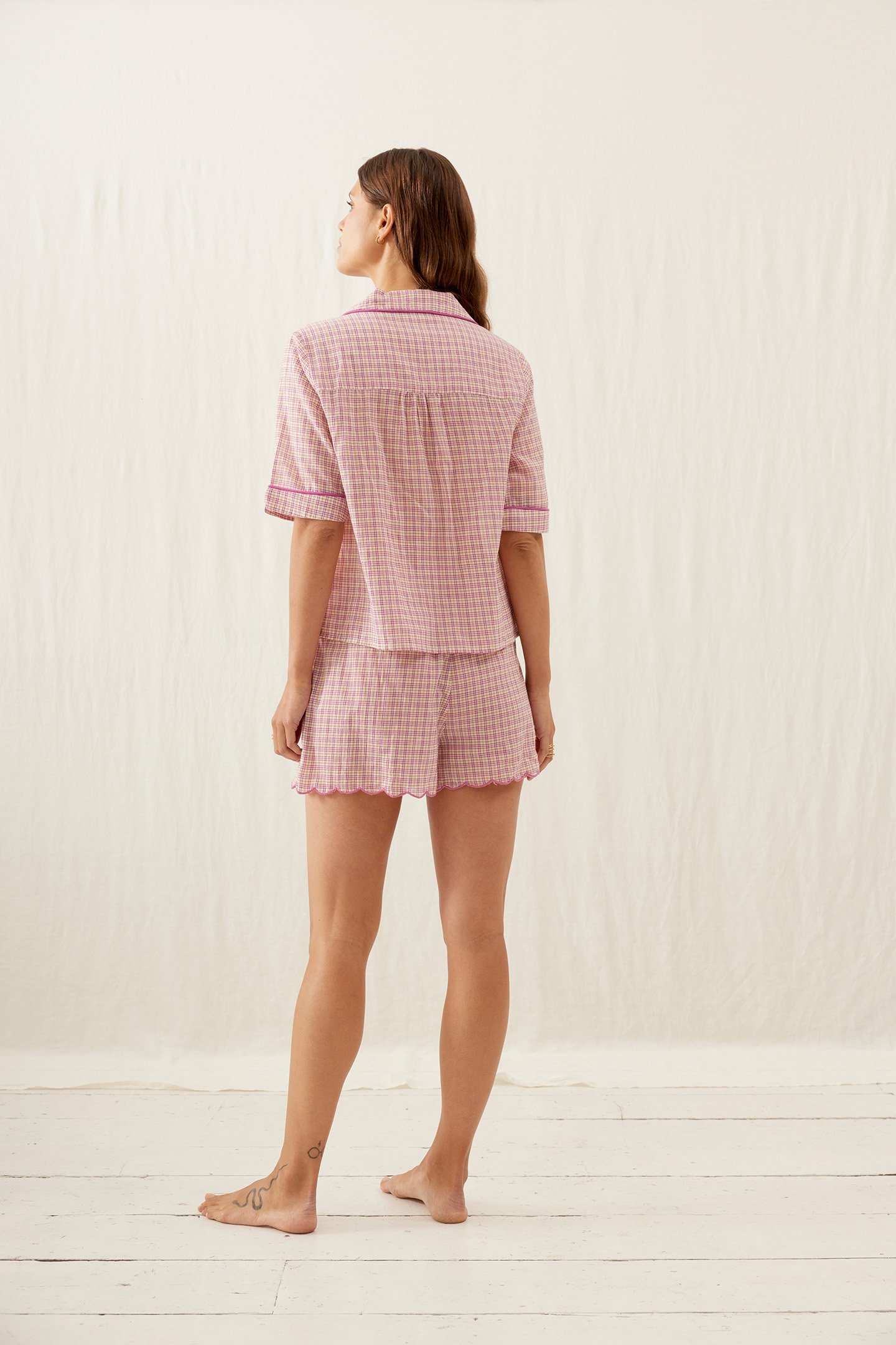 PAJAMAS SET LOUIZALA FUCHSIA TARTAN JOY 2