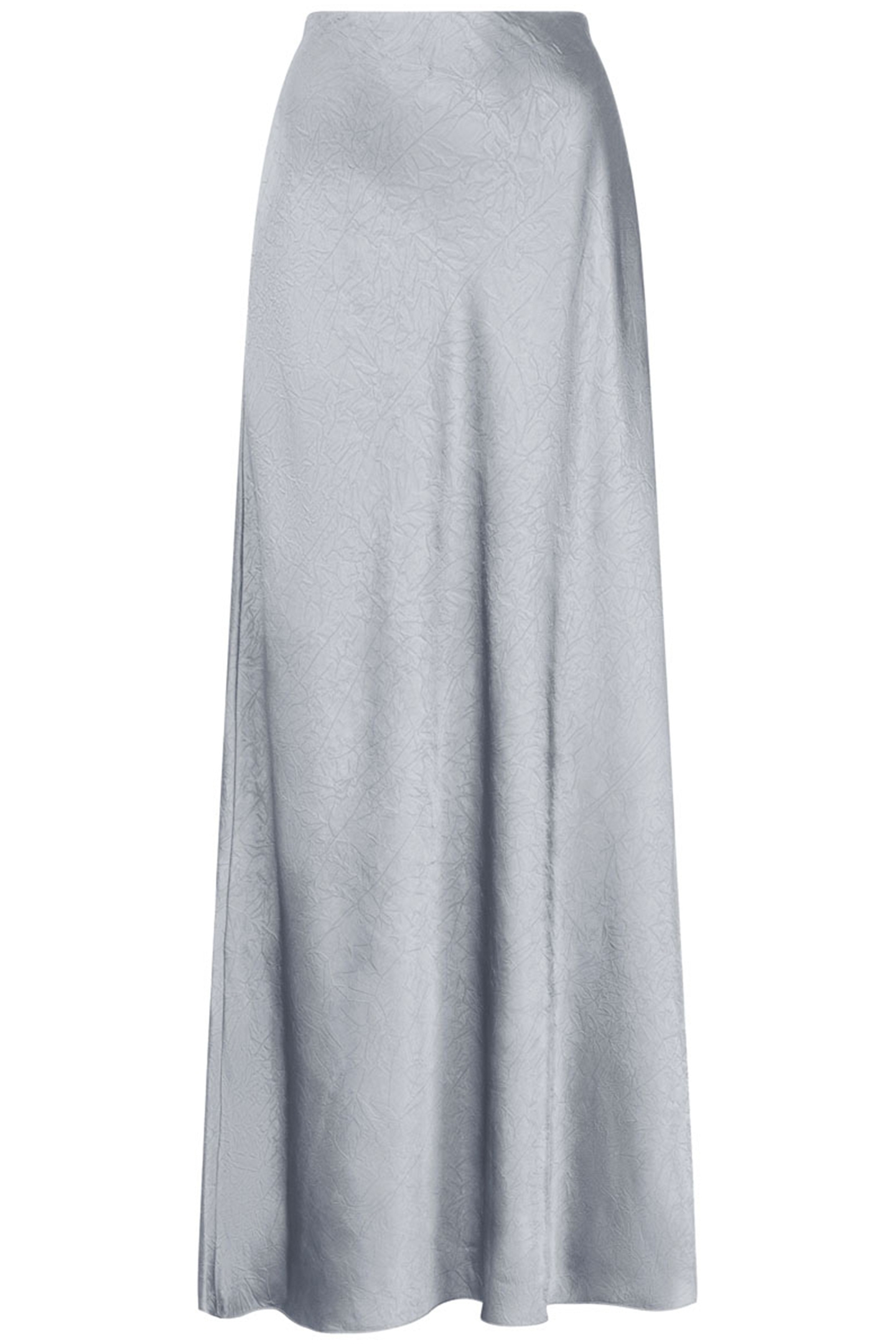 YWA CREASED SATIN MAXI SKIRT DAWN GREY 3