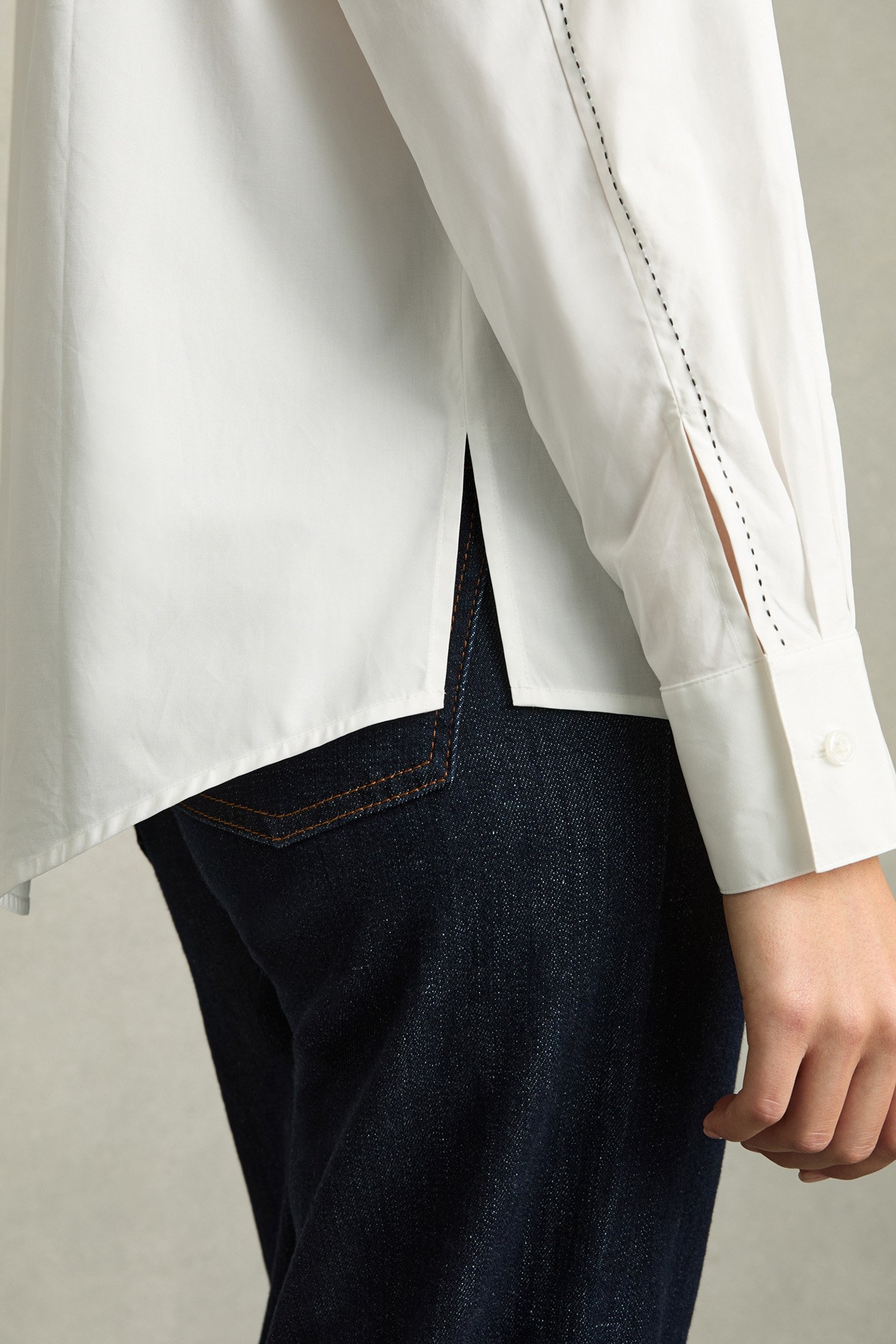 SOFIA STAB STITCH SHIRT WHITE 6