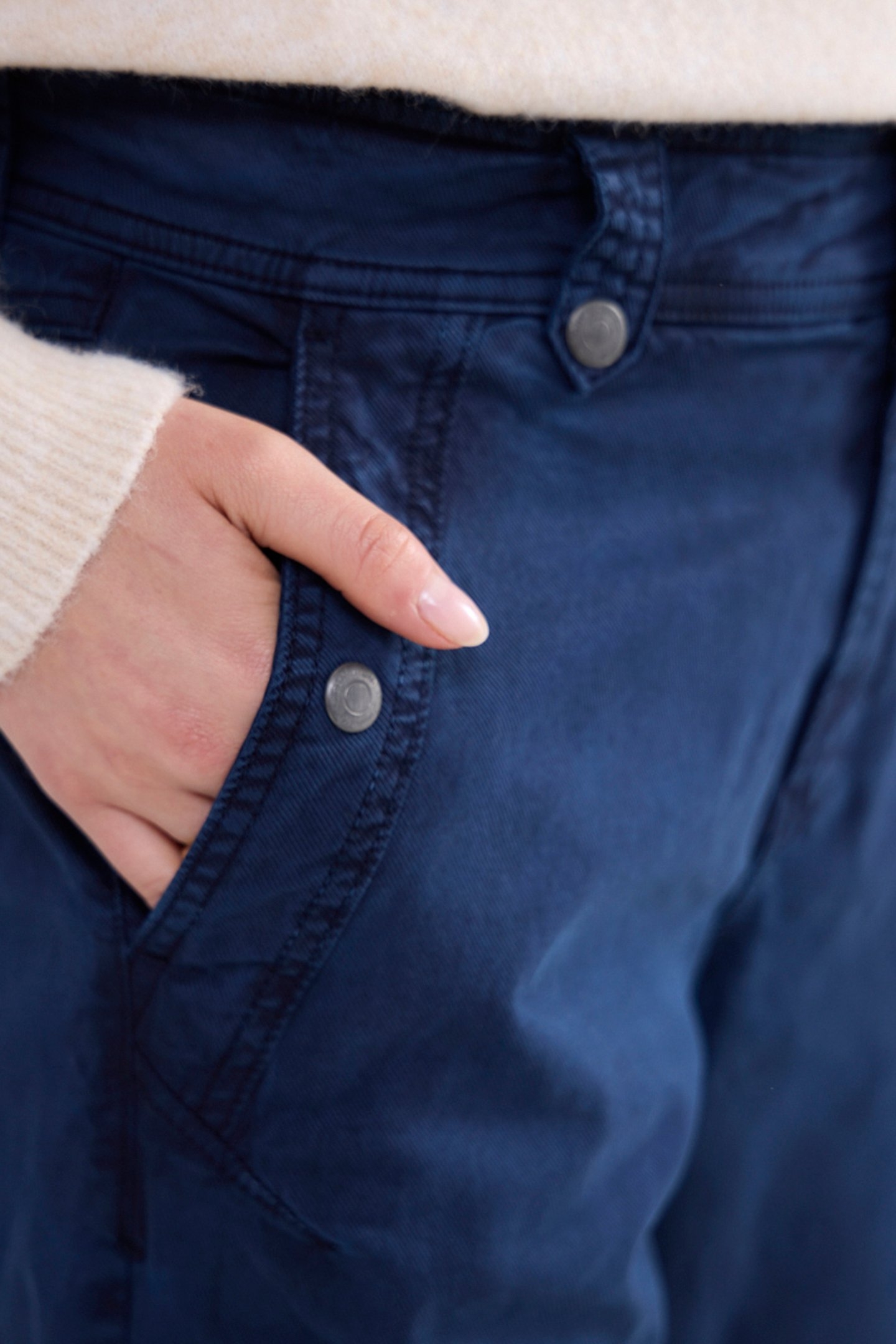 TAPERED FIT PANTS ROUGH TWILL MIDNIGHT BLUE 3