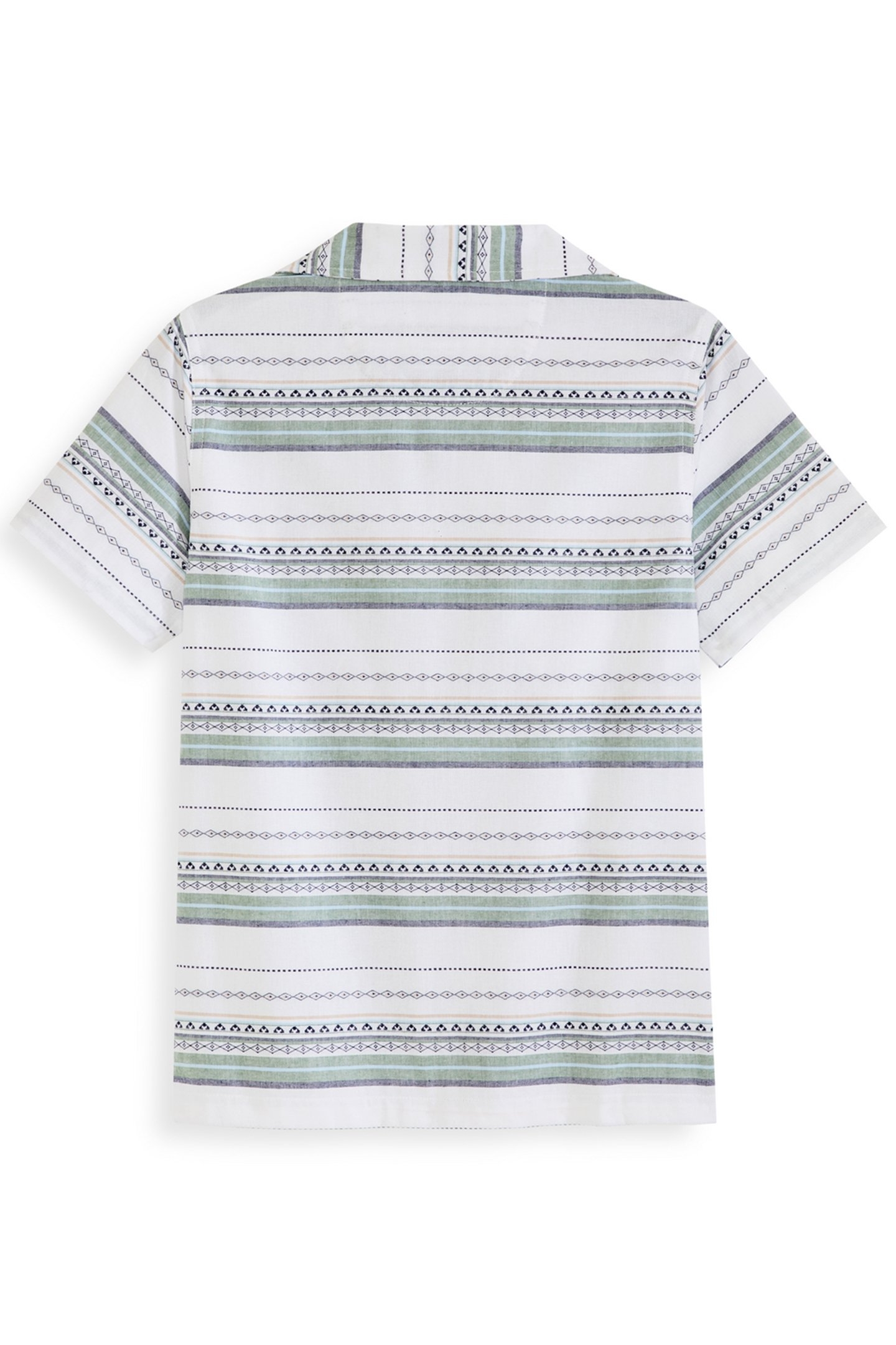 BOYS DOBBY CAMP SHIRT WHITE TRADITIONAL 2