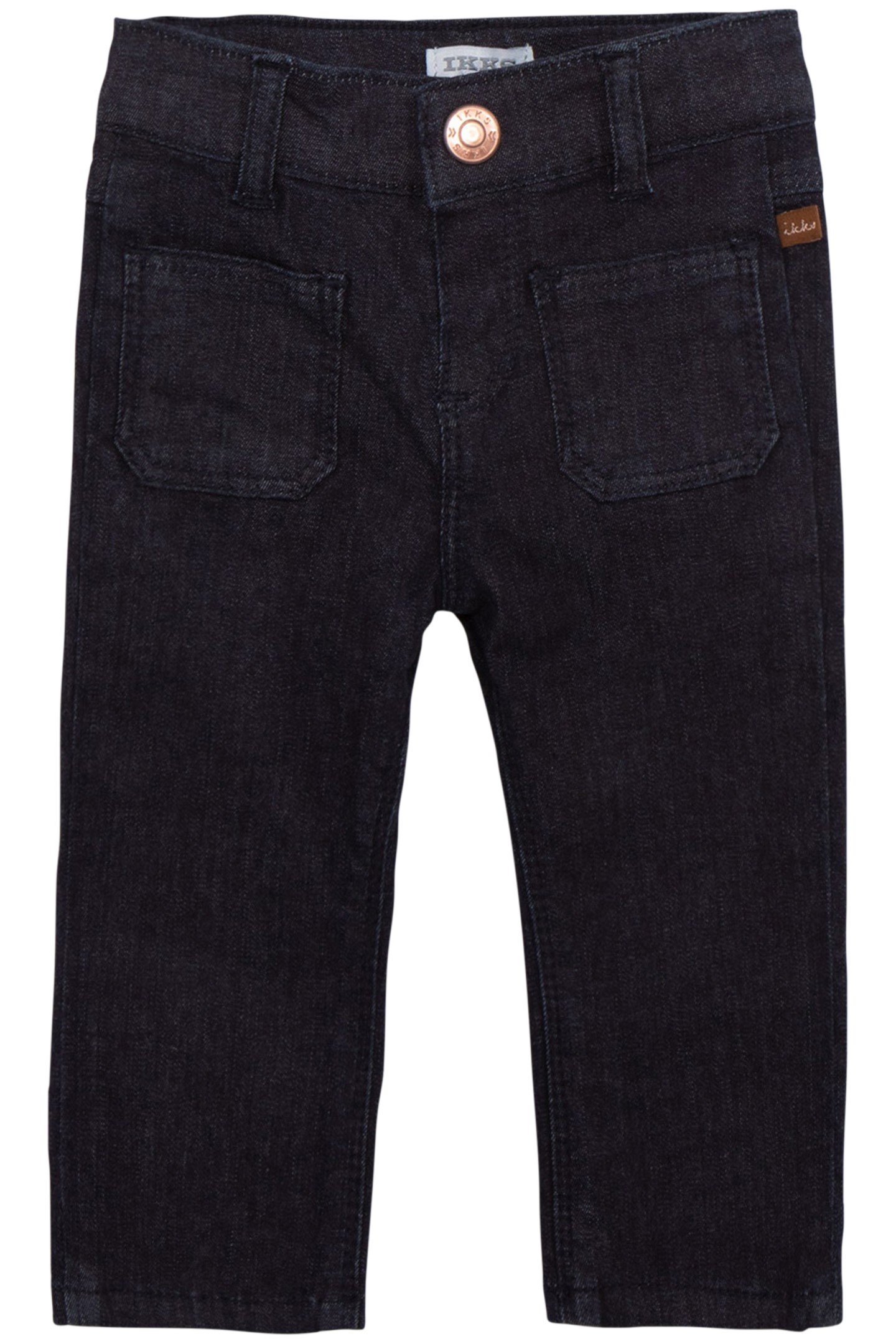 JEAN FLARE RAW BELT-SCARF FLOWERS BABY GIRL 2