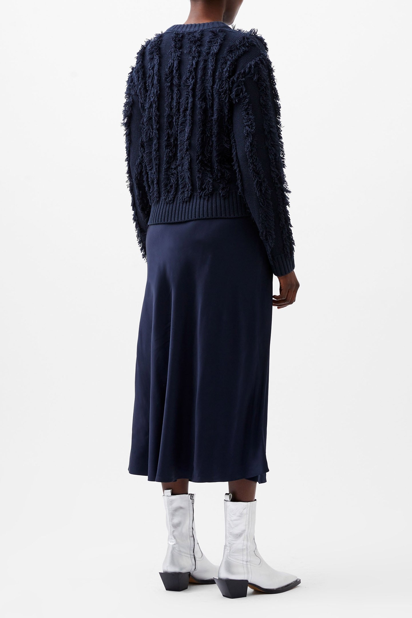 MALIKA FRINGED JUMPER MARINE 2