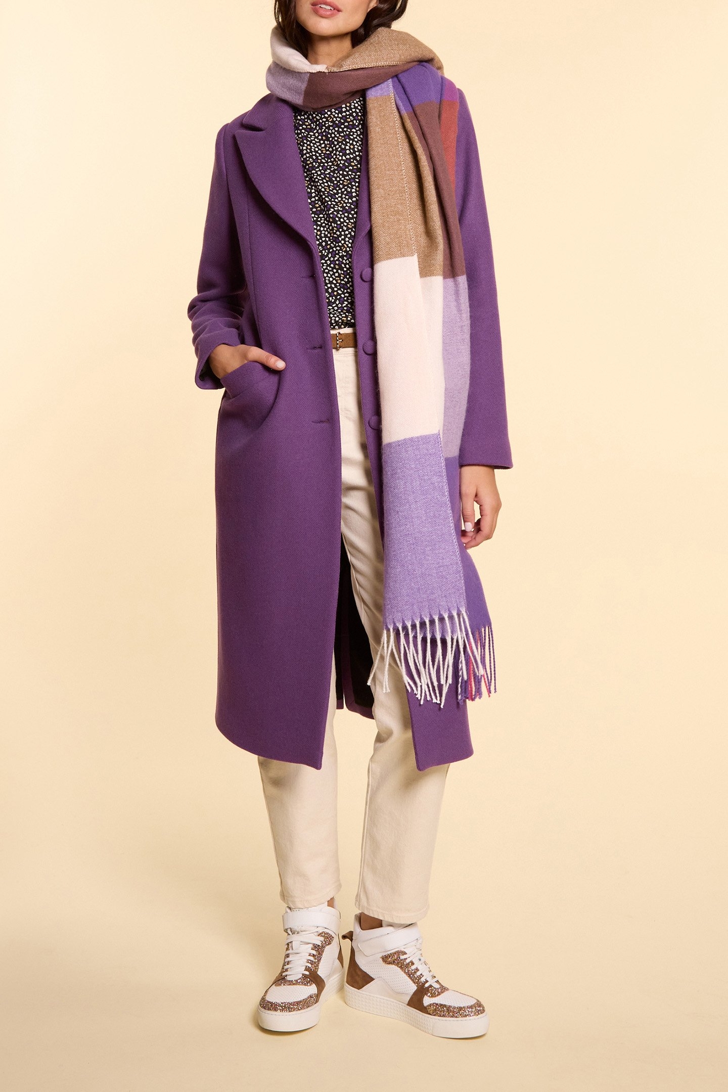 DARK PURPLE LONG COAT 5