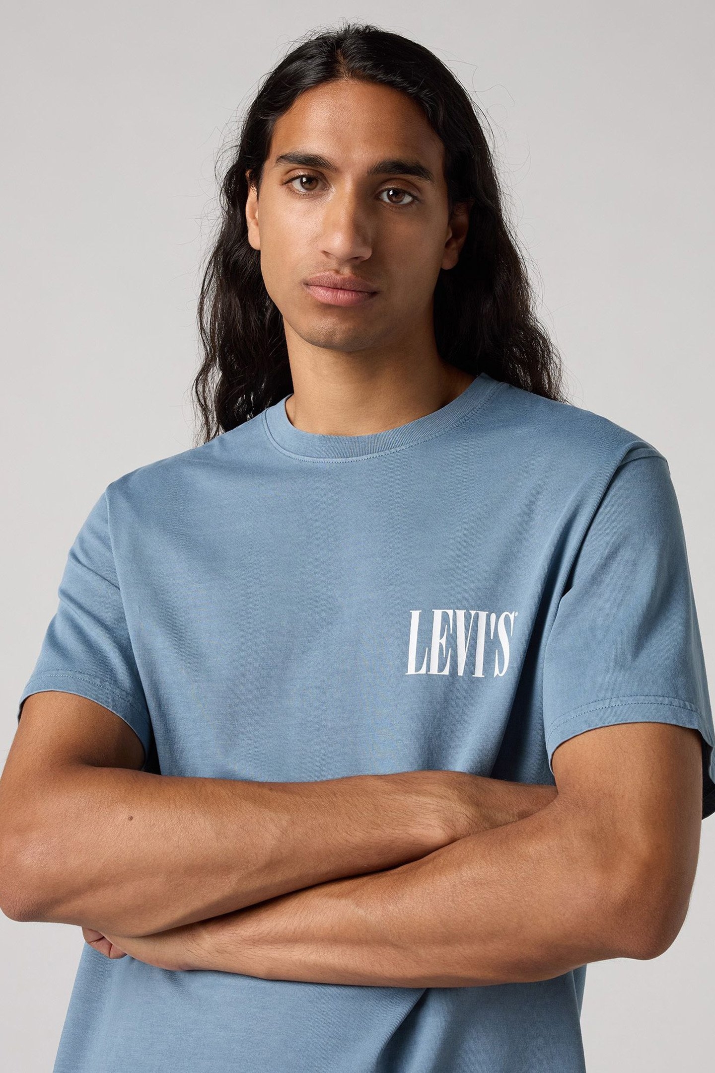 SS RELAXED FIT TEE SSNL SERIF LOGO STEAM 6