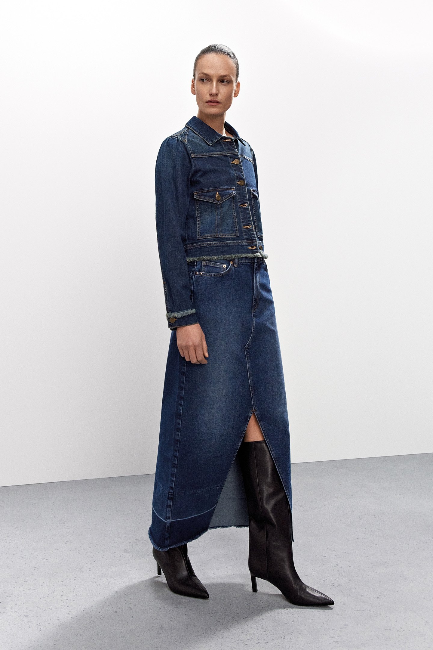 DENIM SKIRT COTTON COMFORD DENIM BLUES 6