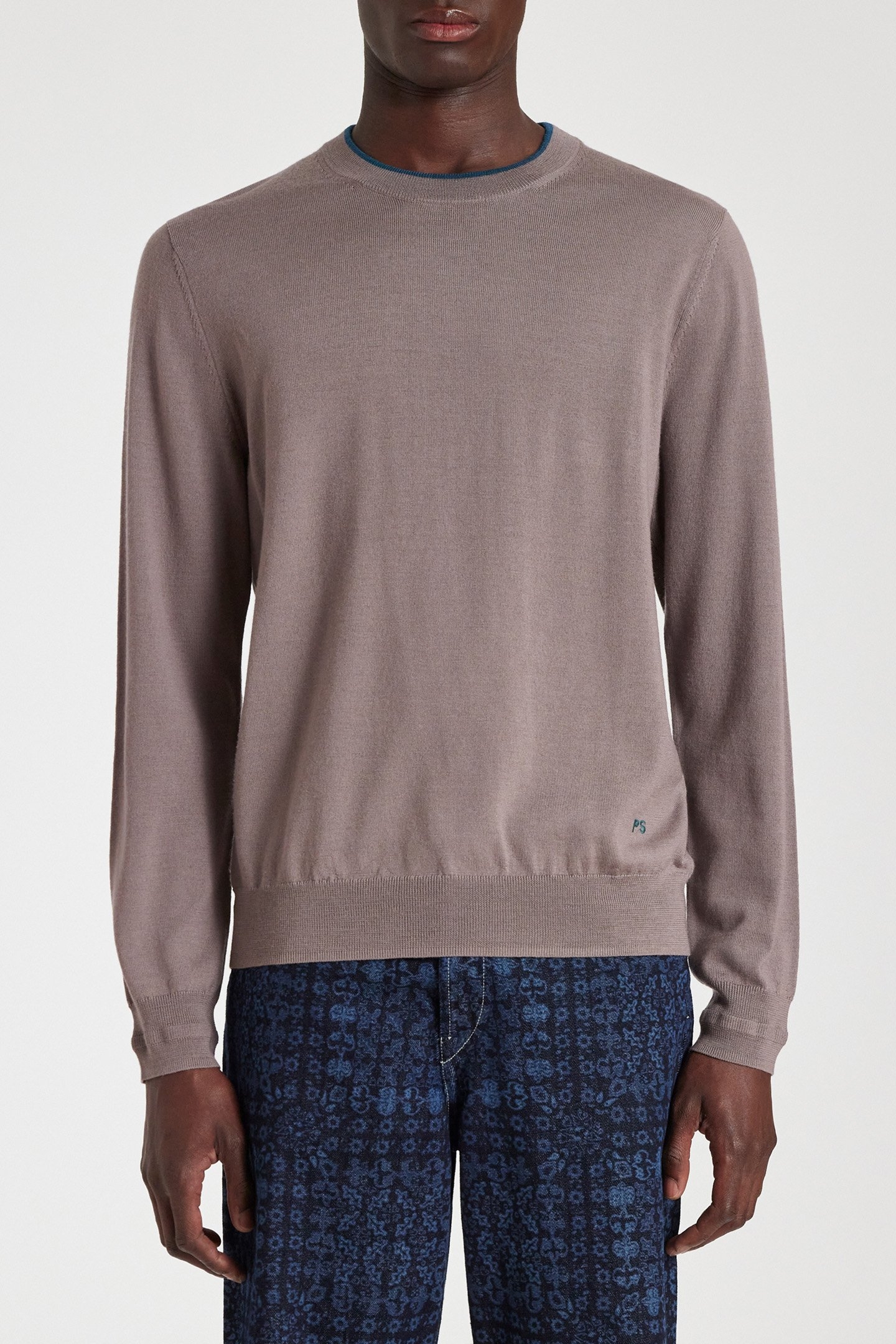 MENS SWEATER CREW NECK LILAC 1