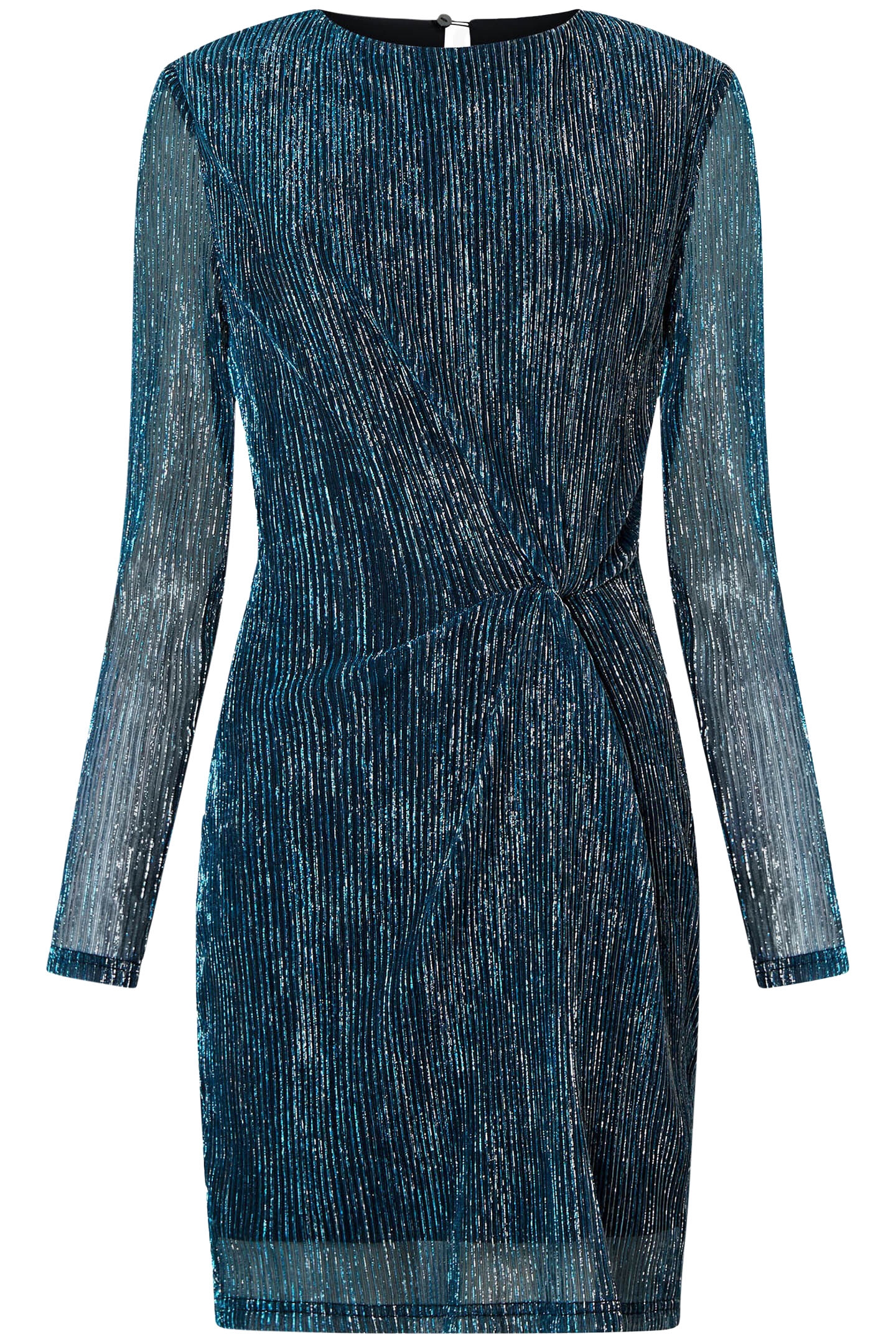TAMY LUREX LS FITTED MINI DRES SILVER 4