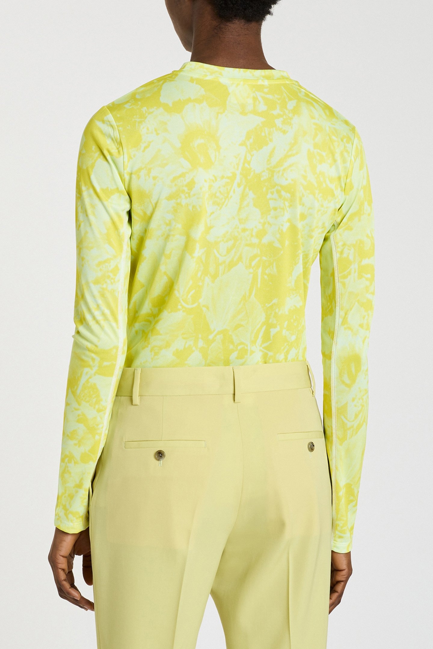 WOMENS PRINTED TOP LEMON YELLOW 2