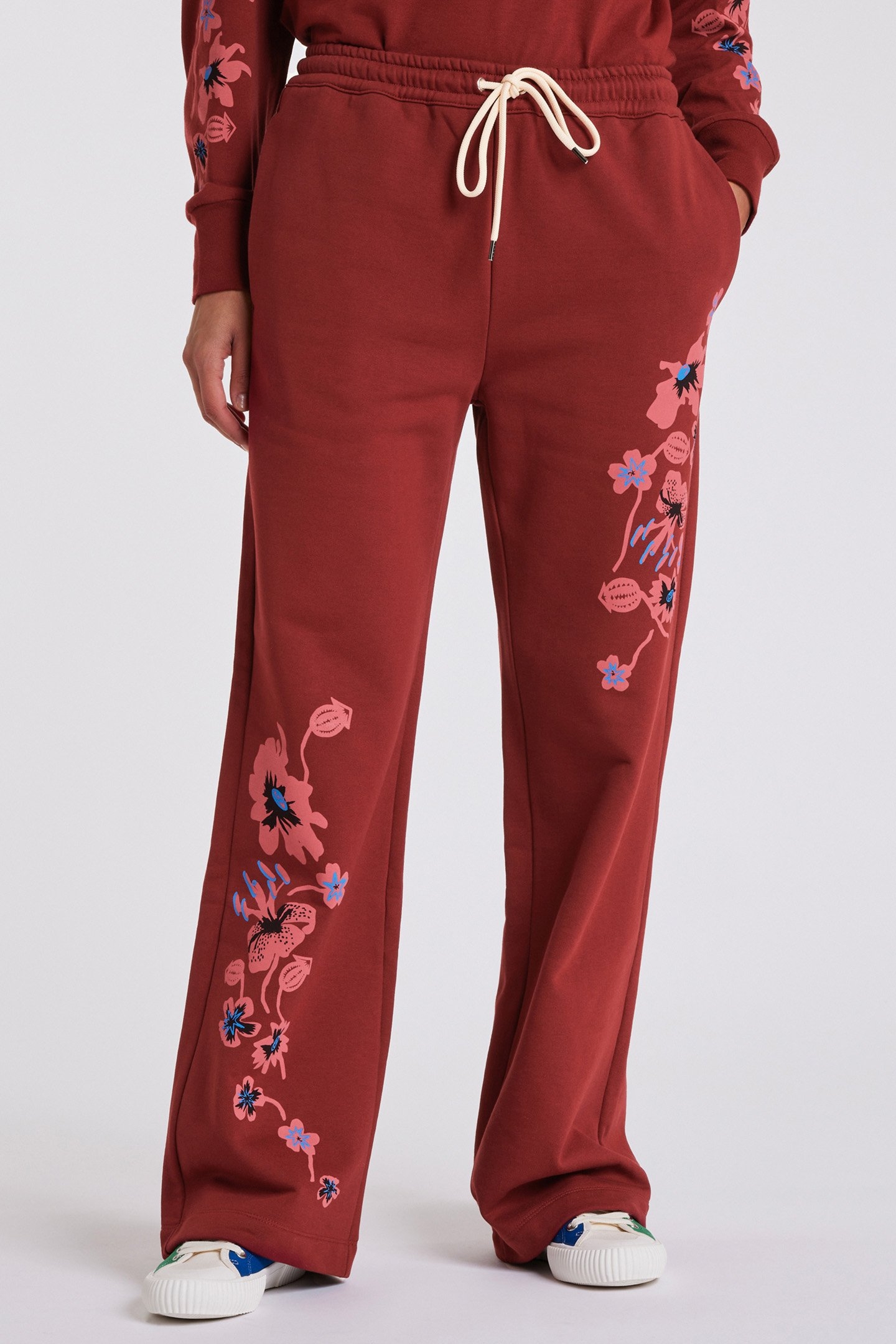 WOMENS POPPIES SWEATPANTS BRICK RED 1