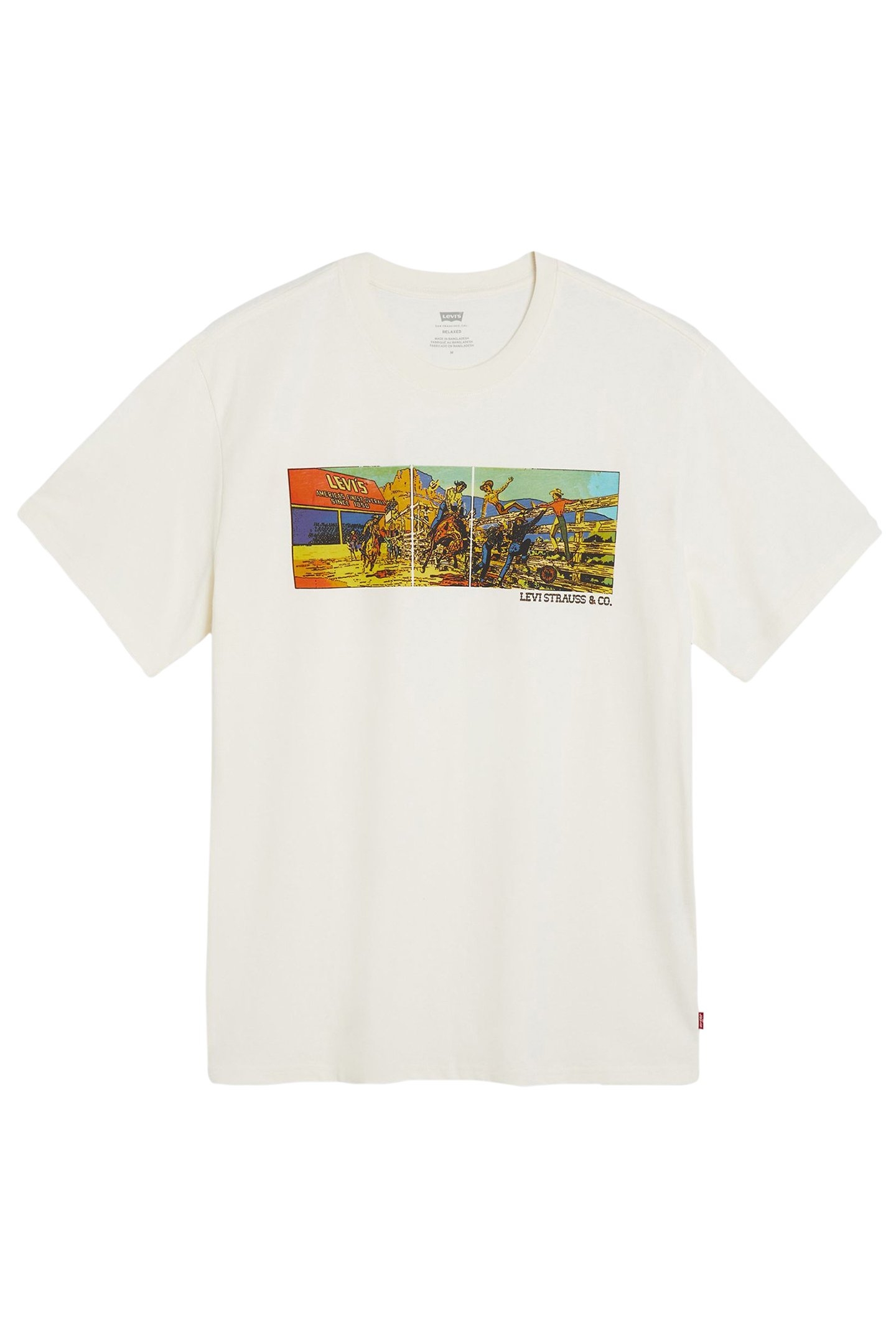SS RELAXED FIT TEE ARCHIVAL RODEO EGRET 3