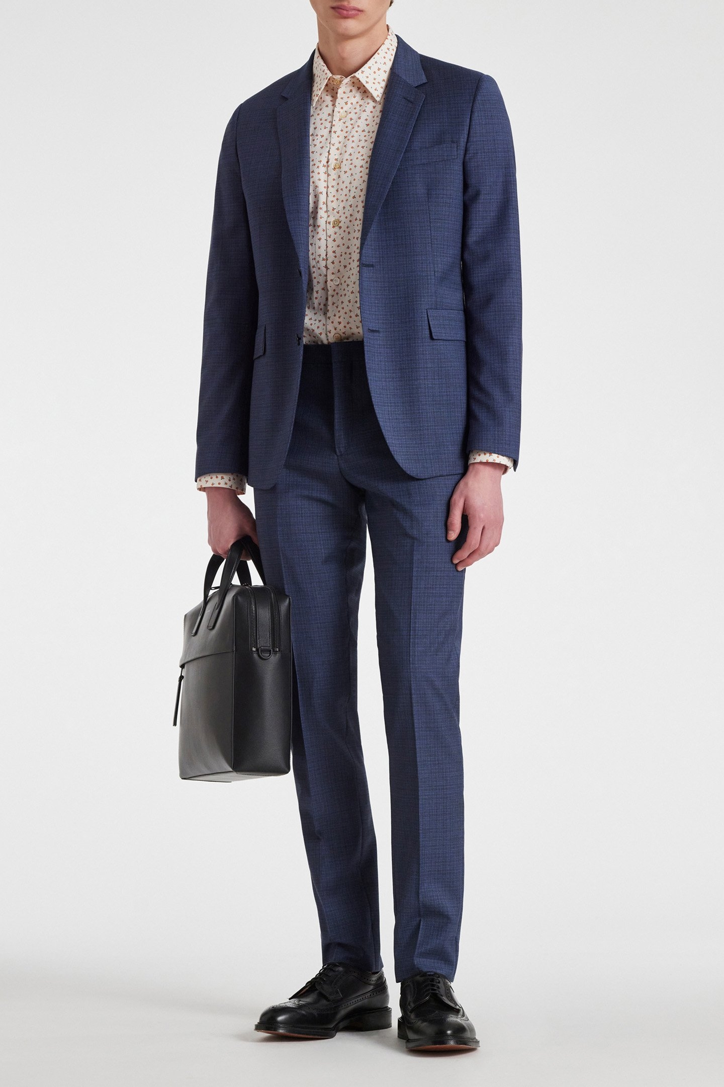 MENS SLIM FIT 2BTN SUIT NAVY 1