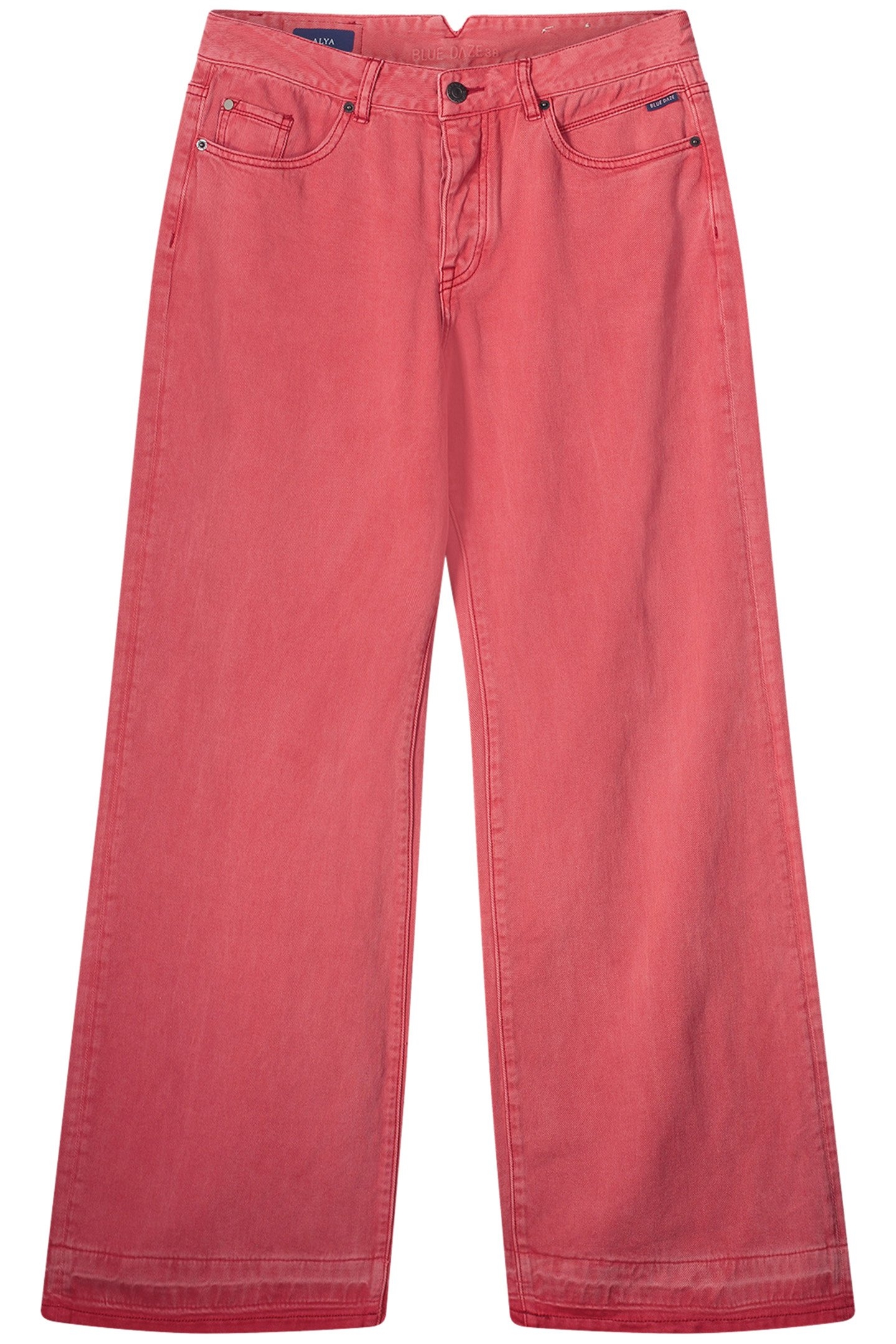 WIDE LEG JEANS COLOURED DENIM REDS 4