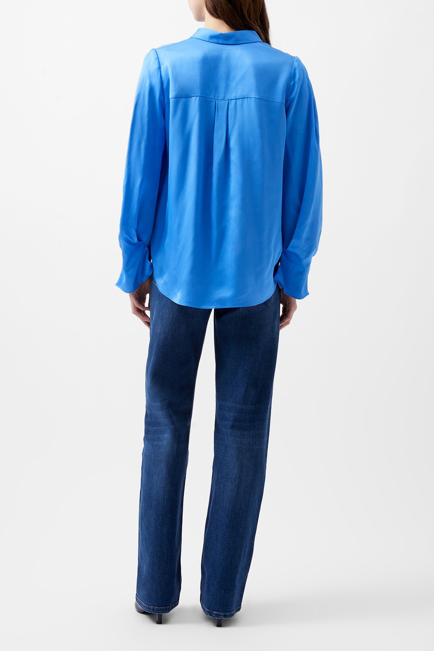 ENNIS SATIN SLEEVE DETAIL SHRT ULTRAMARINE 2