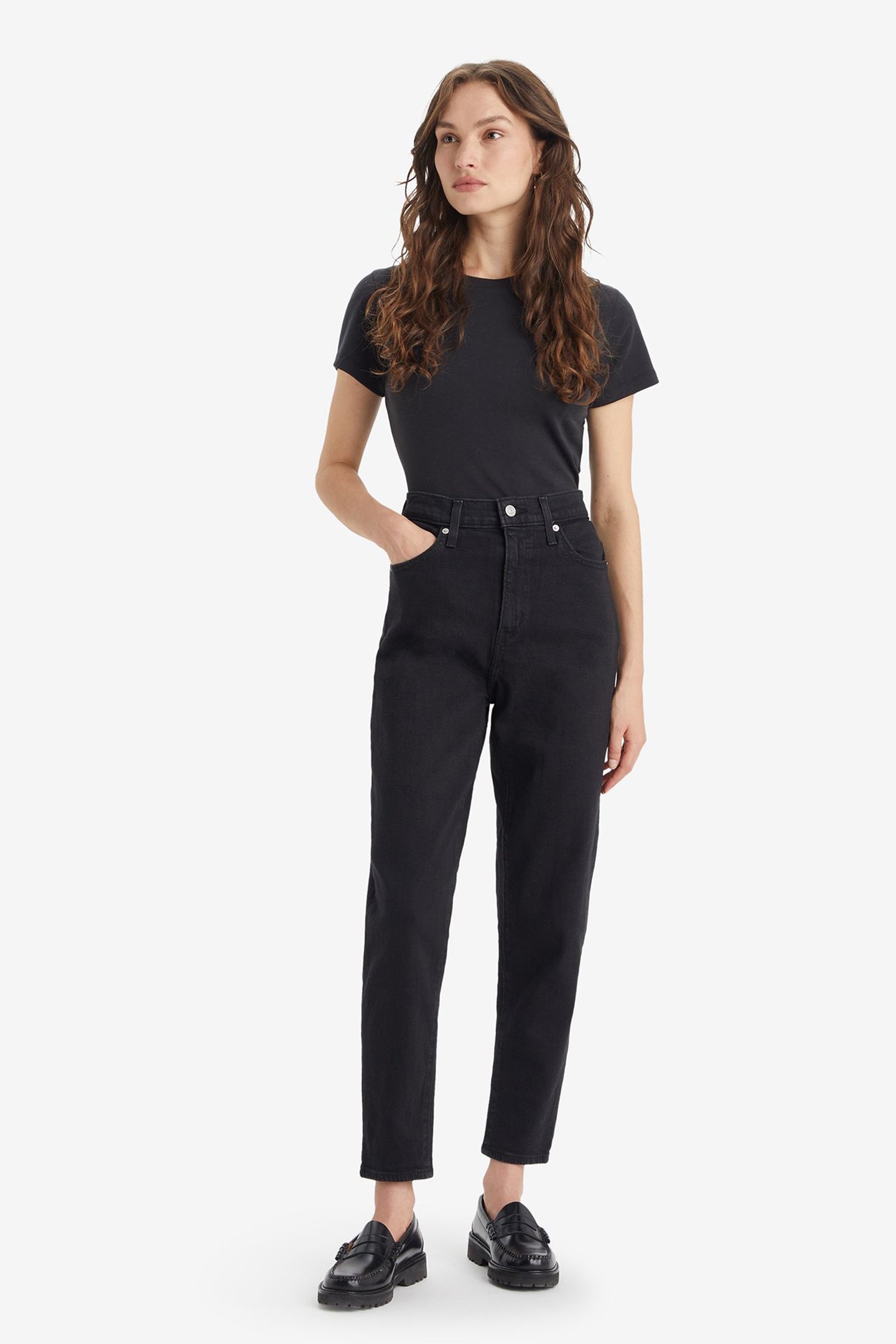 HIGH WAISTED MOM JEAN FLASH BLACK 2