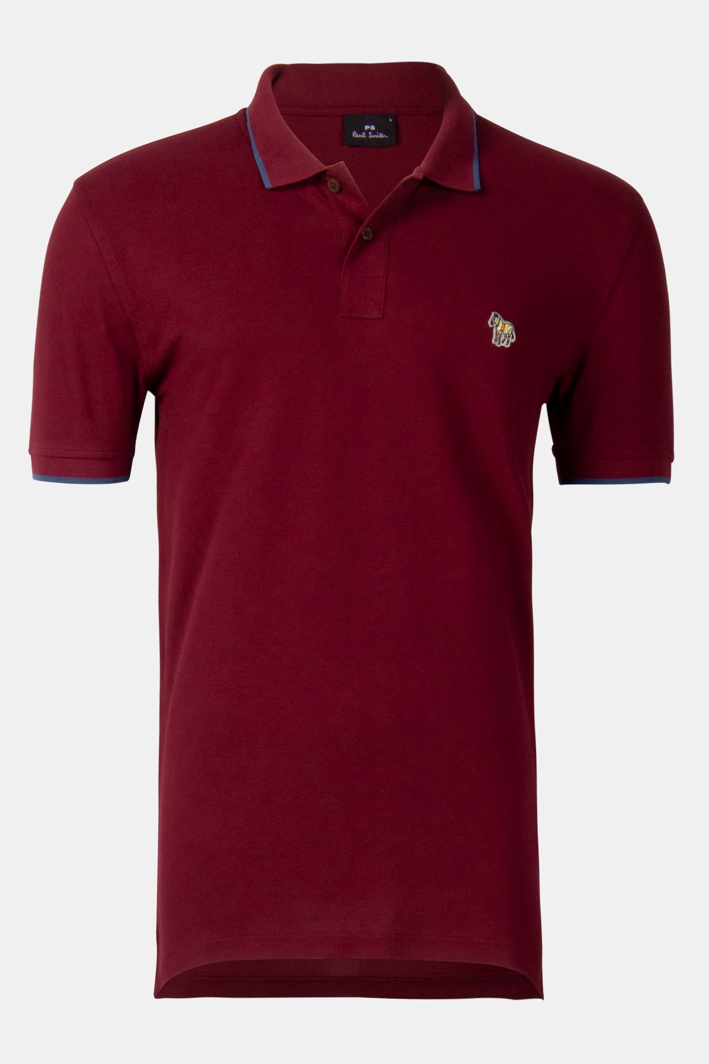 SLIM FIT POLO ZEB BADGE BURGUNDY/BORDE 3