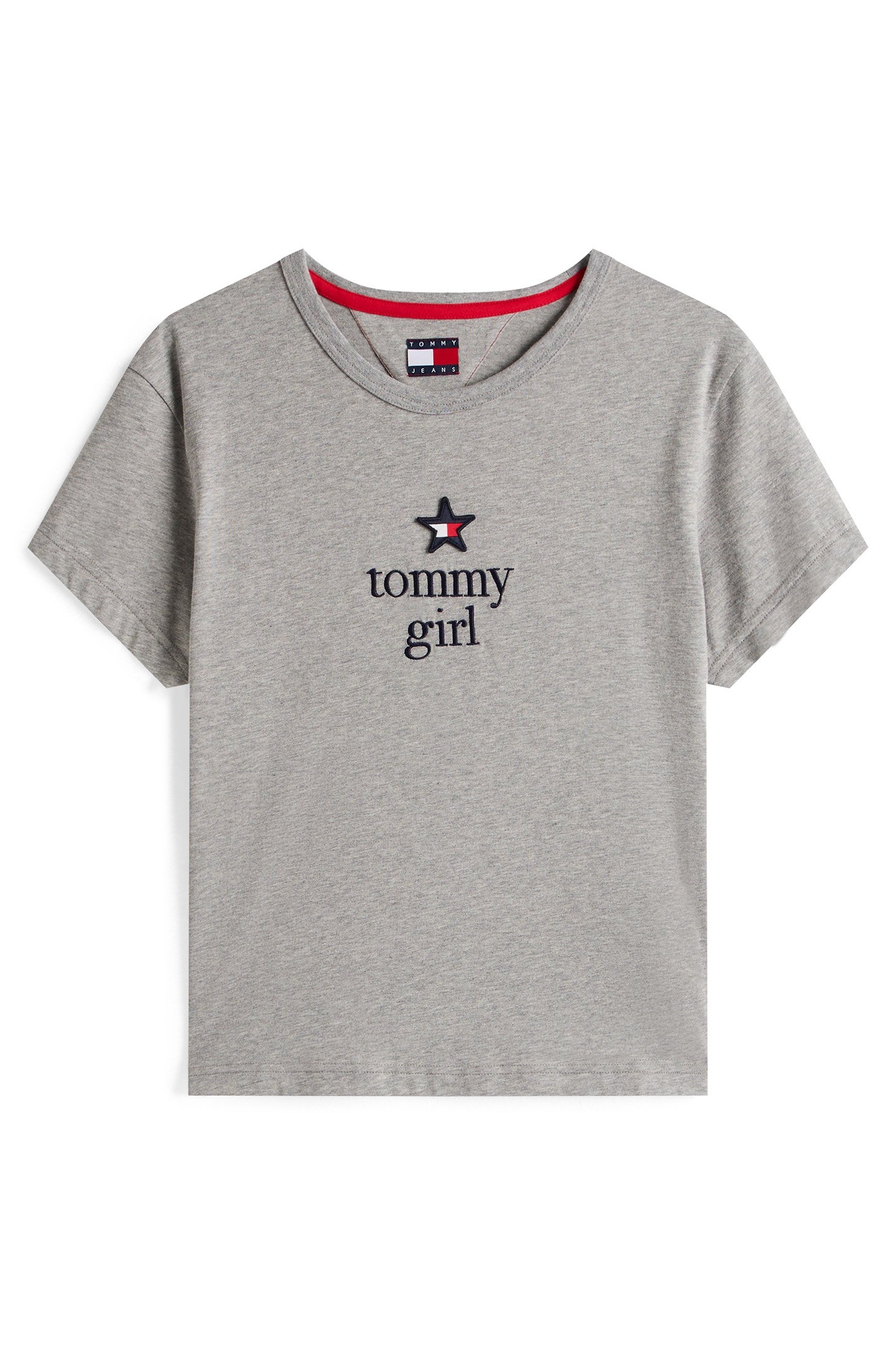 TOMMY GIRL GRAPHIC T-SHIRT LIGHT GREY MARL 2