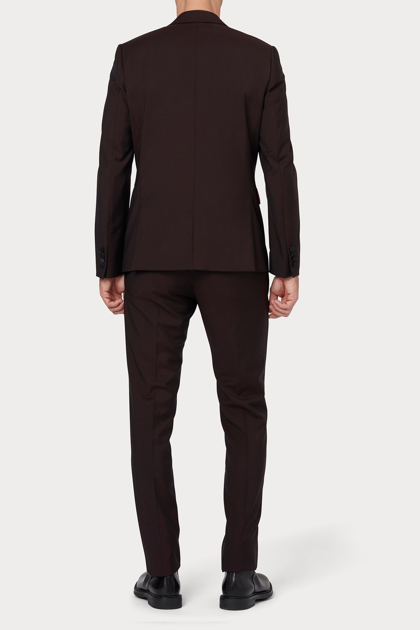 TAILORED FIT 1 BUTTON EVENING SUIT AUBERGINE 2