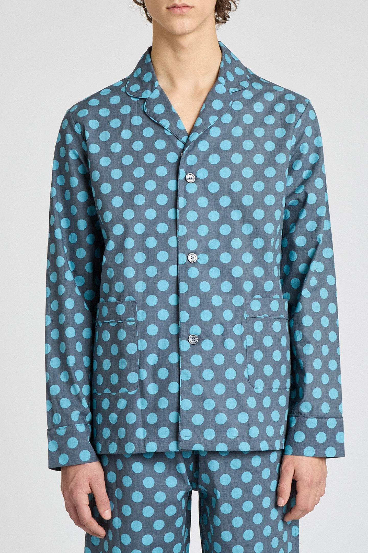 UNISEX PJ TOP L/SLV NAVY 1