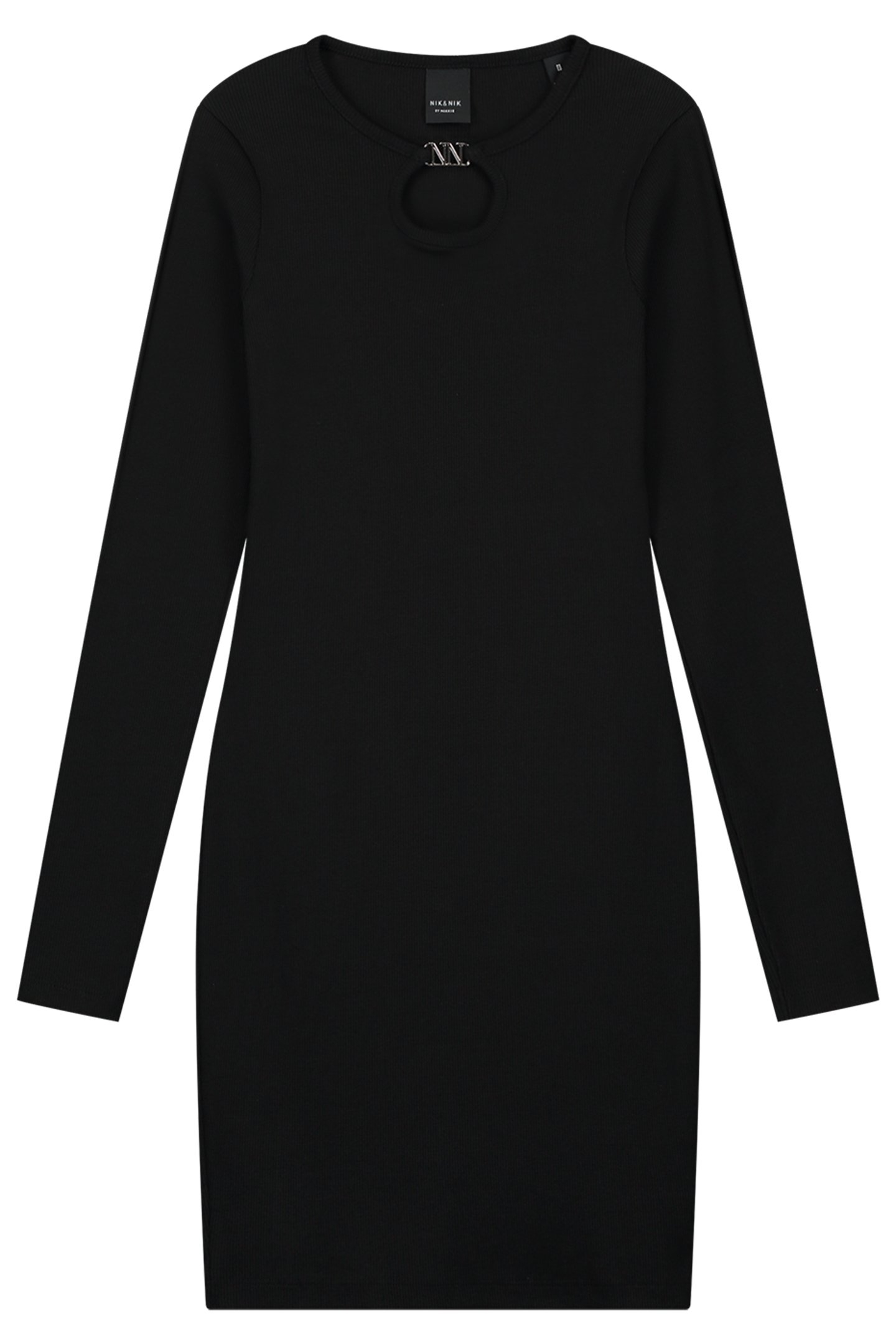 PRESLEY RIB DRESS BLACK 2