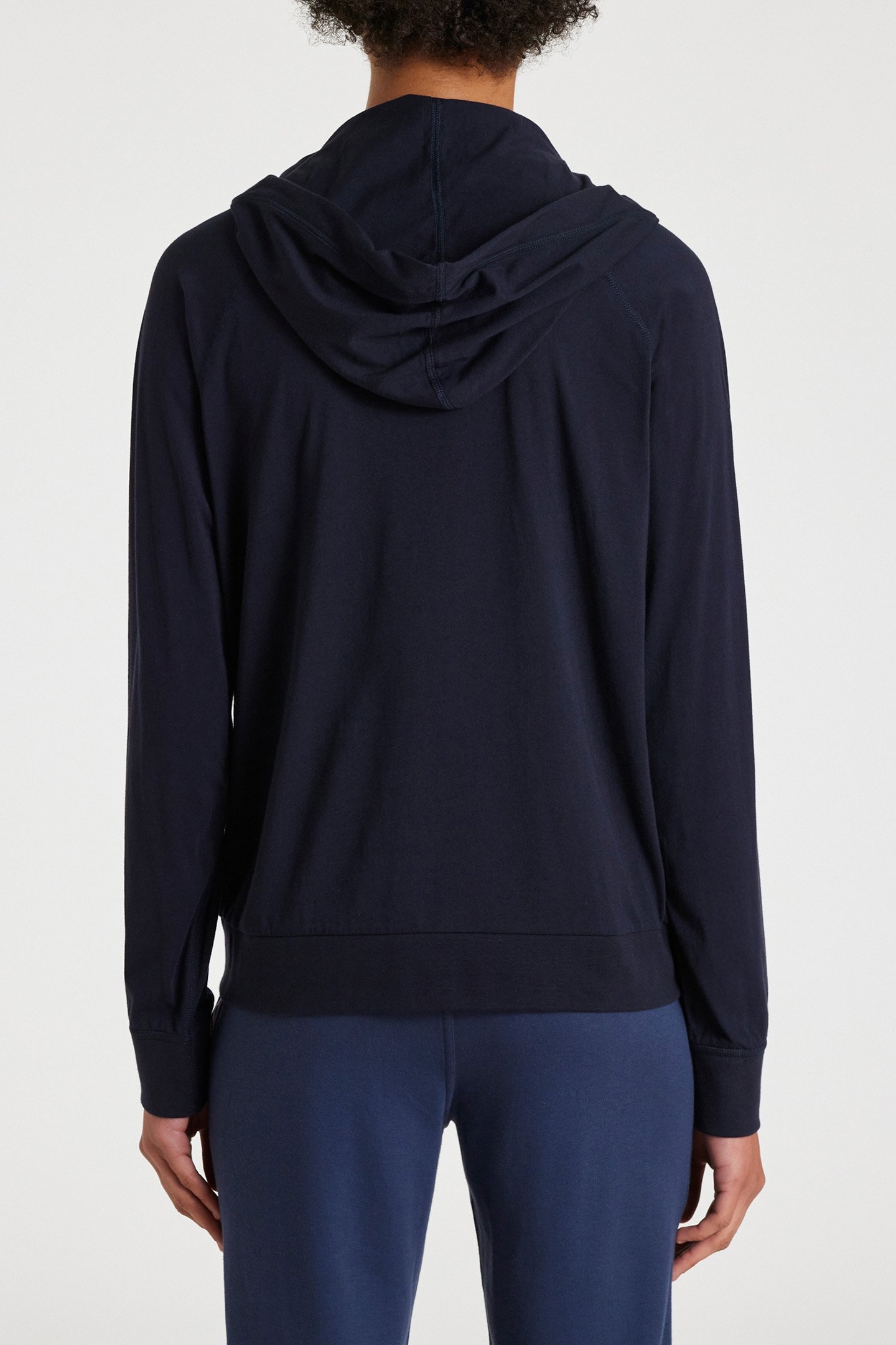 WOMEN TOP HOODED SWIRL INKY BLUE 2