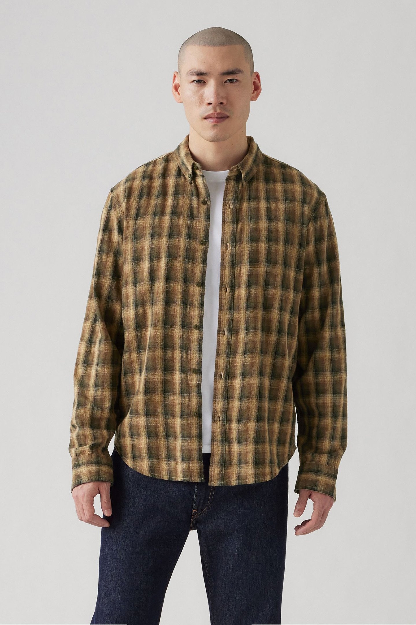 AUTHENTIC BUTTON DOWN YURI PLAID KELP 1