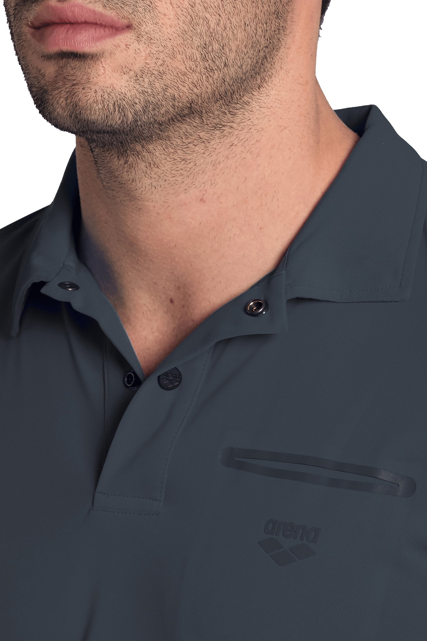 MEN'S POLOSHIRT POCKET SOLID ASPHALT 3