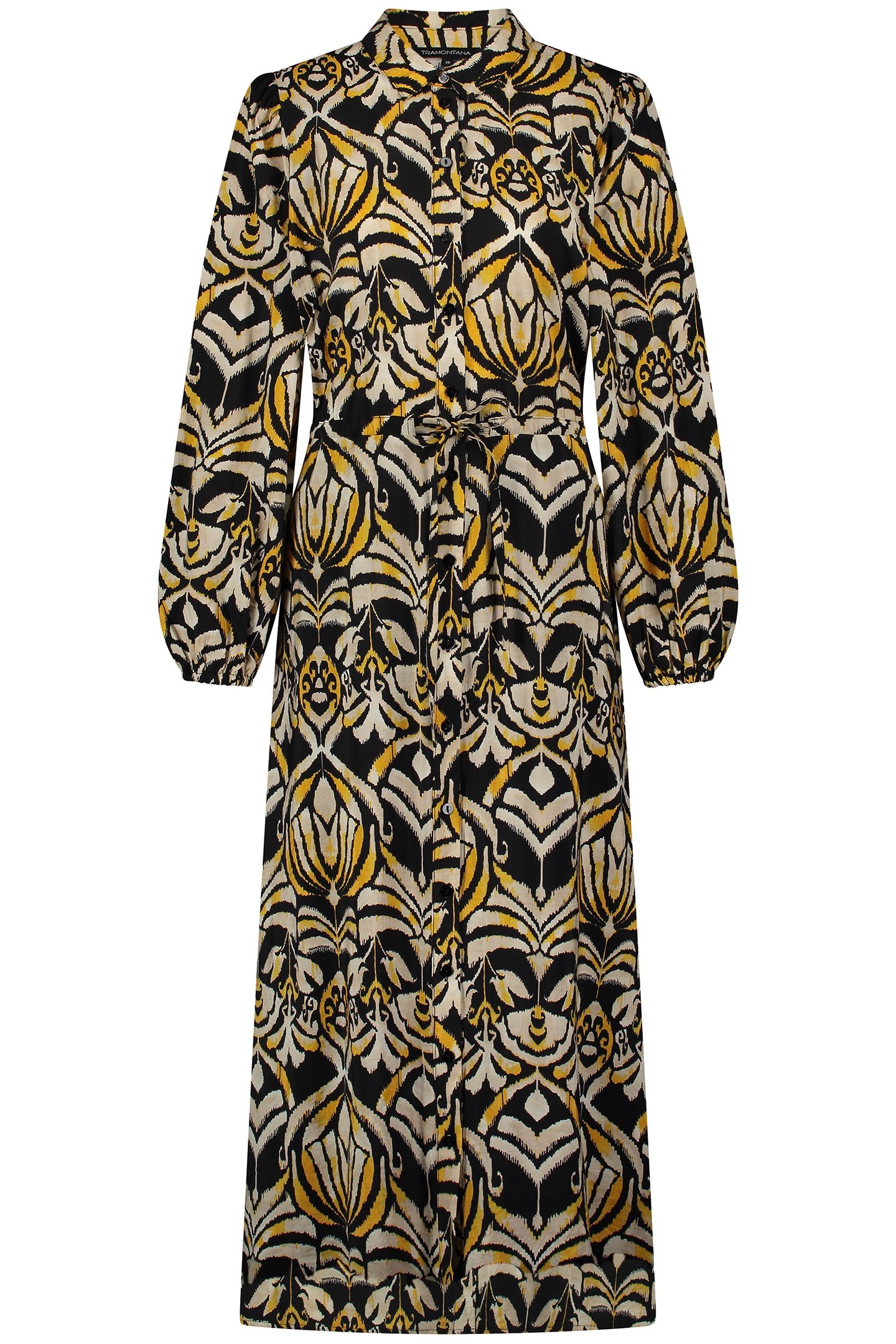 DRESS MAXI ORNAMENTALS PRINT NEUTRALS 2