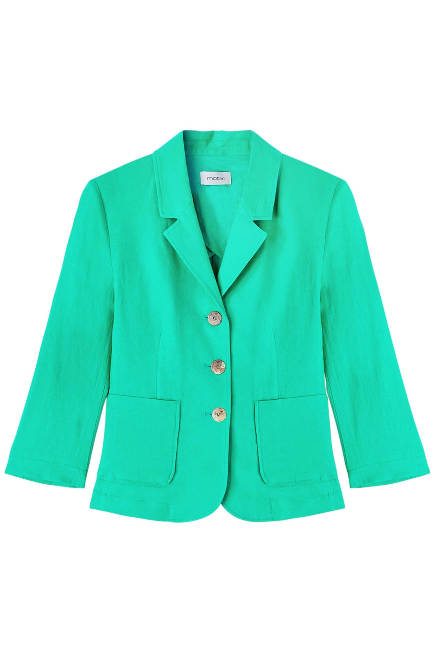 SLIM FIT LINEN BLEND BLAZER JACKET GREEN 3