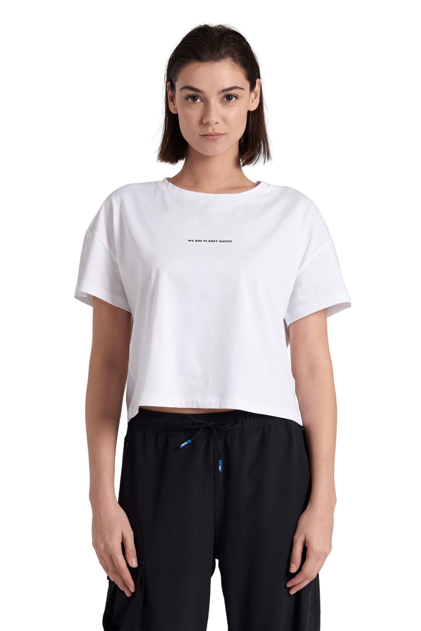 WOMEN'S ARENA CROP TEE PRINTED WHITE 1