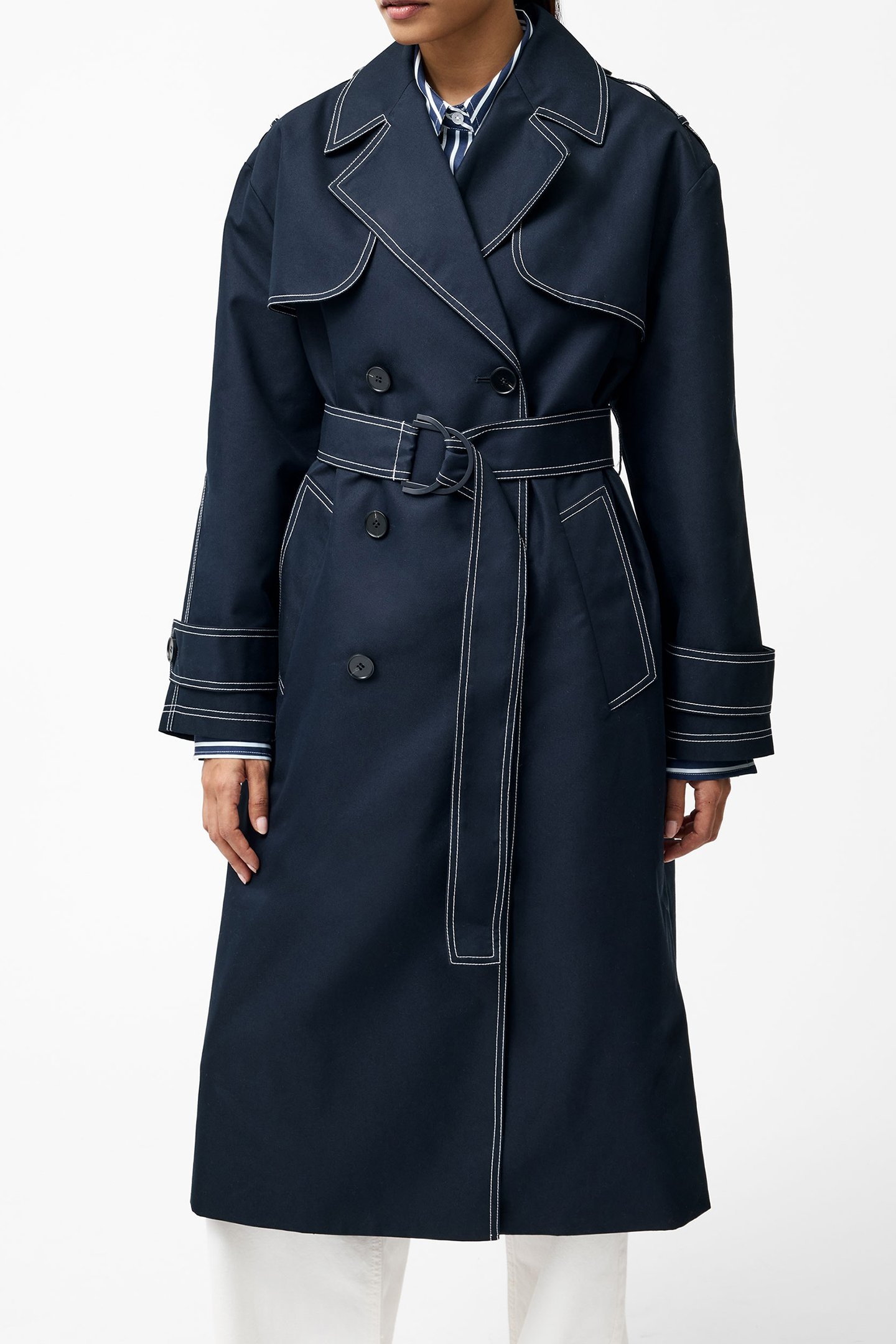 AFTON TRENCH COAT NAVY 1