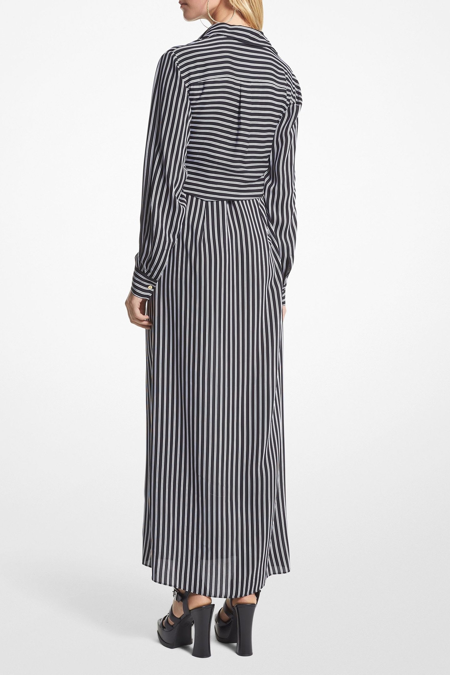TIE DETAIL MAXI SHIRT DRESS IN STRIPE 2