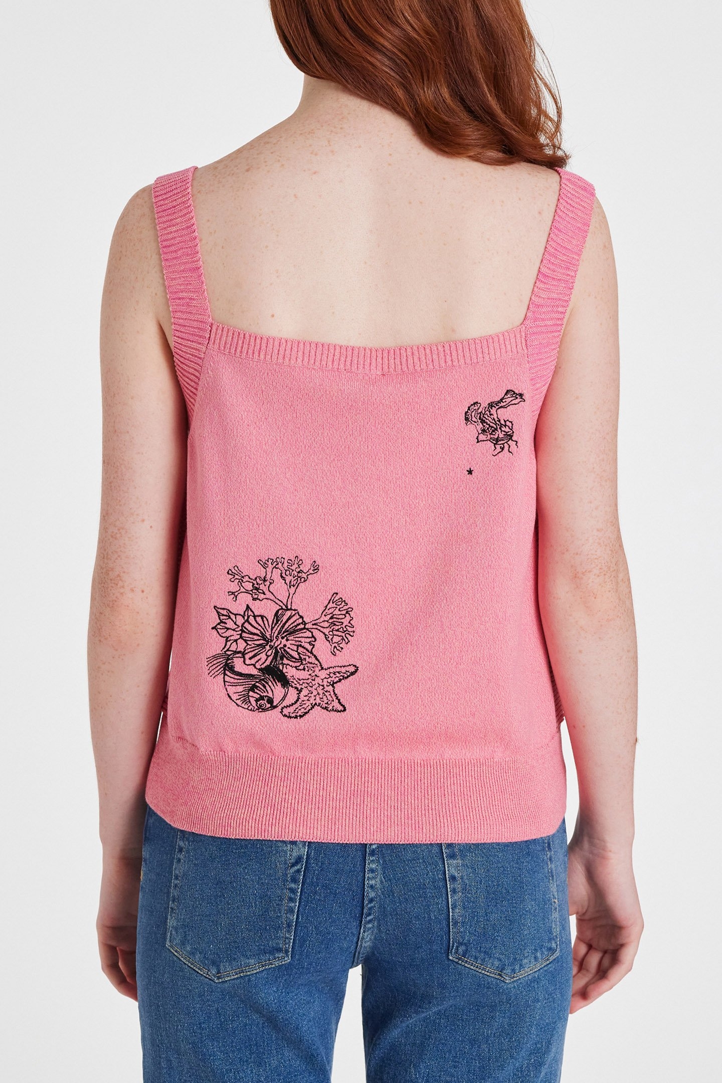 WOMENS KNITTED VEST PINK 2