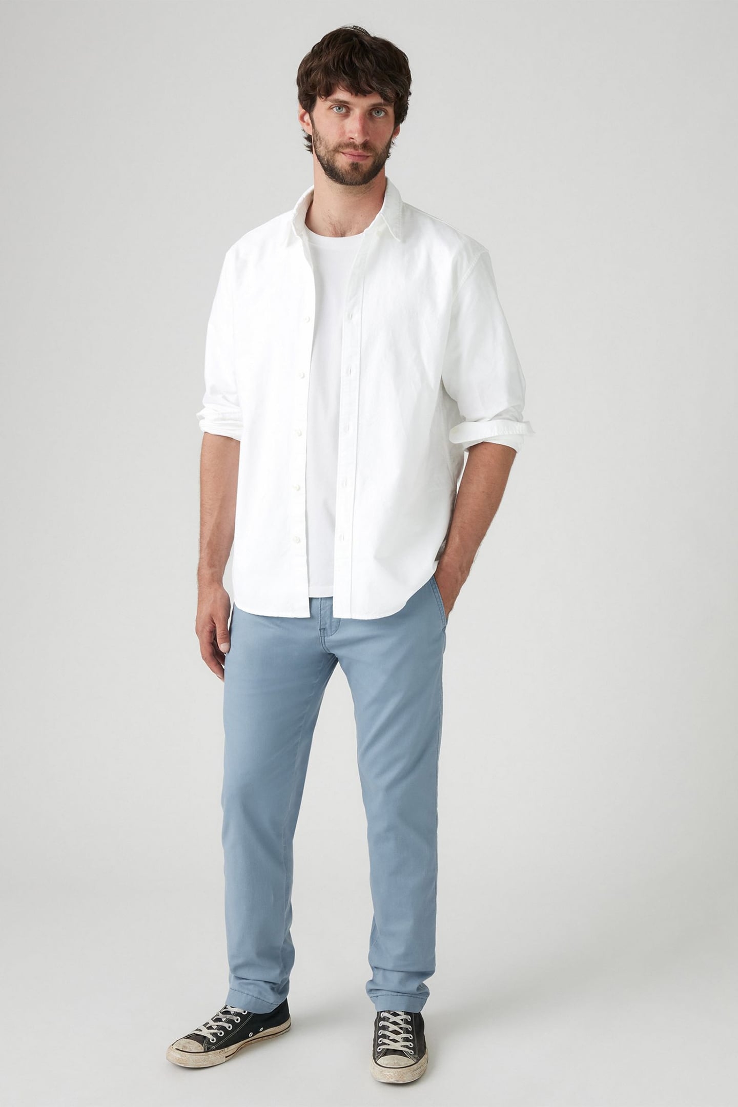 XX CHINO STD II STEAM BLUE COTTON LINEN 6