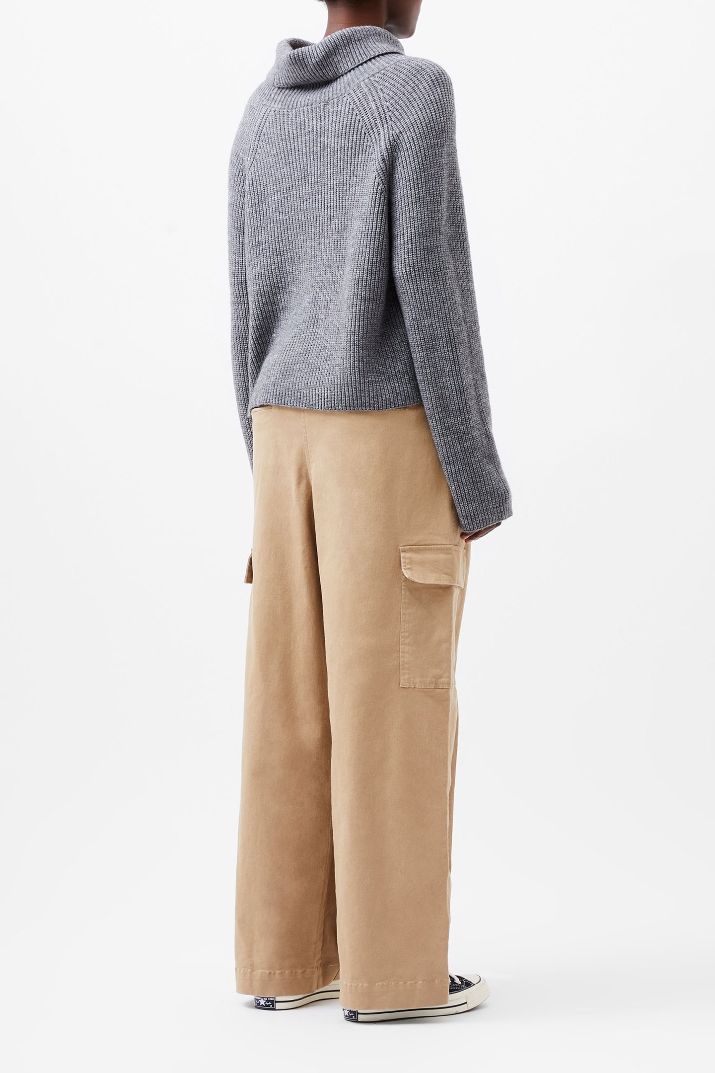 MERSAI LS ROLL NK JUMPER STONE GREY MEL 2