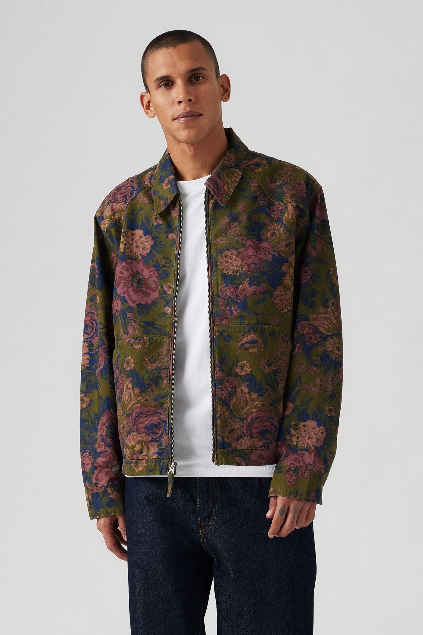 POLK JACKET COOPER FLORAL DARK OLIVE 1