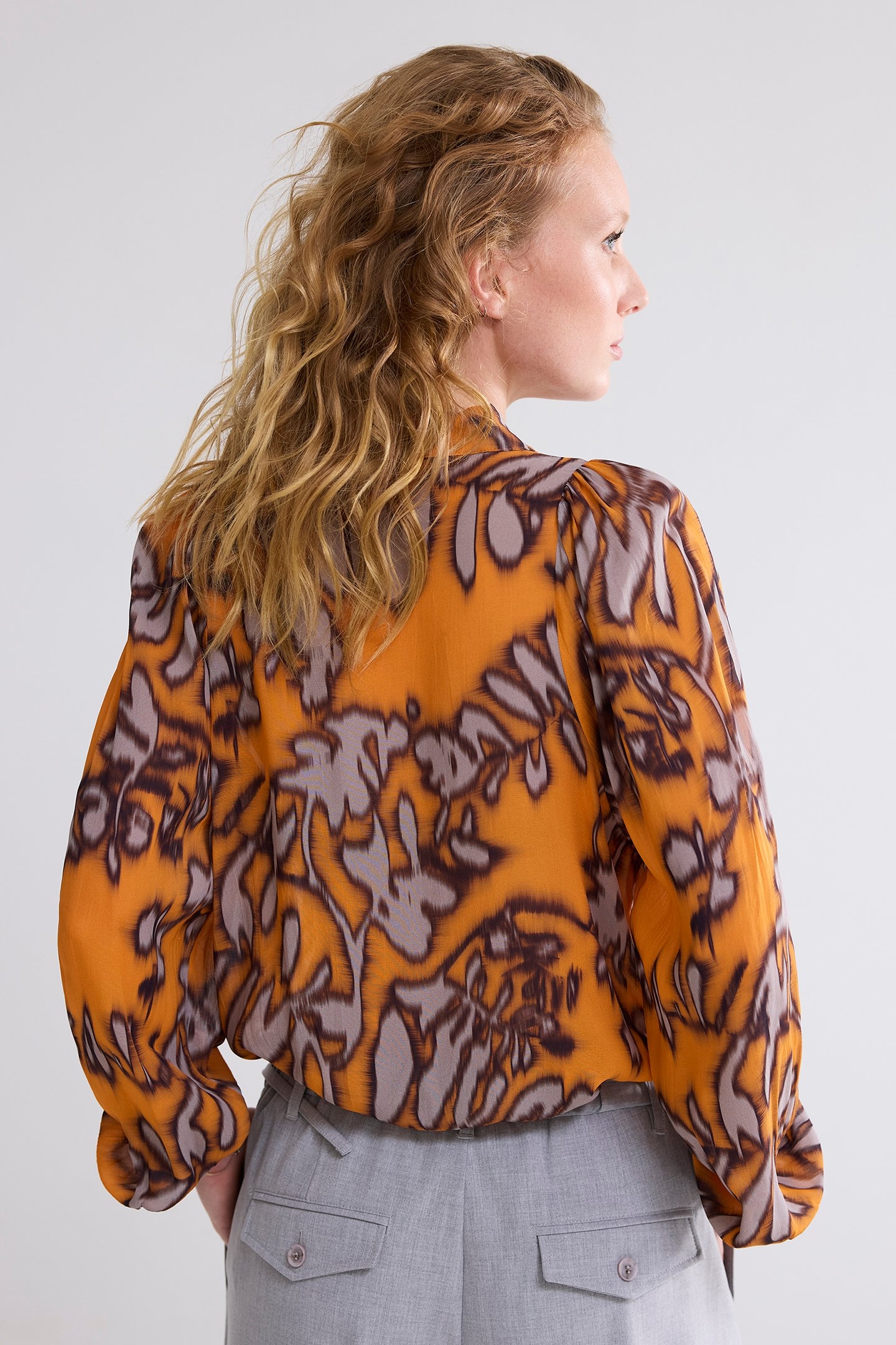 BLOUSE SPICY ORANGE PRINT REDS 2