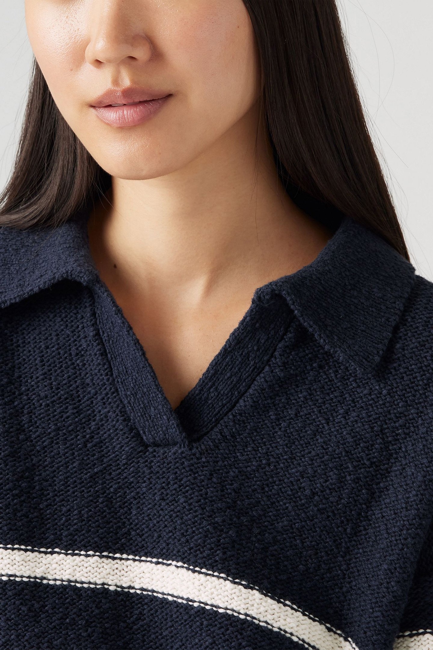 SATELLITE POLO SWEATER MARINE STRIPE 5