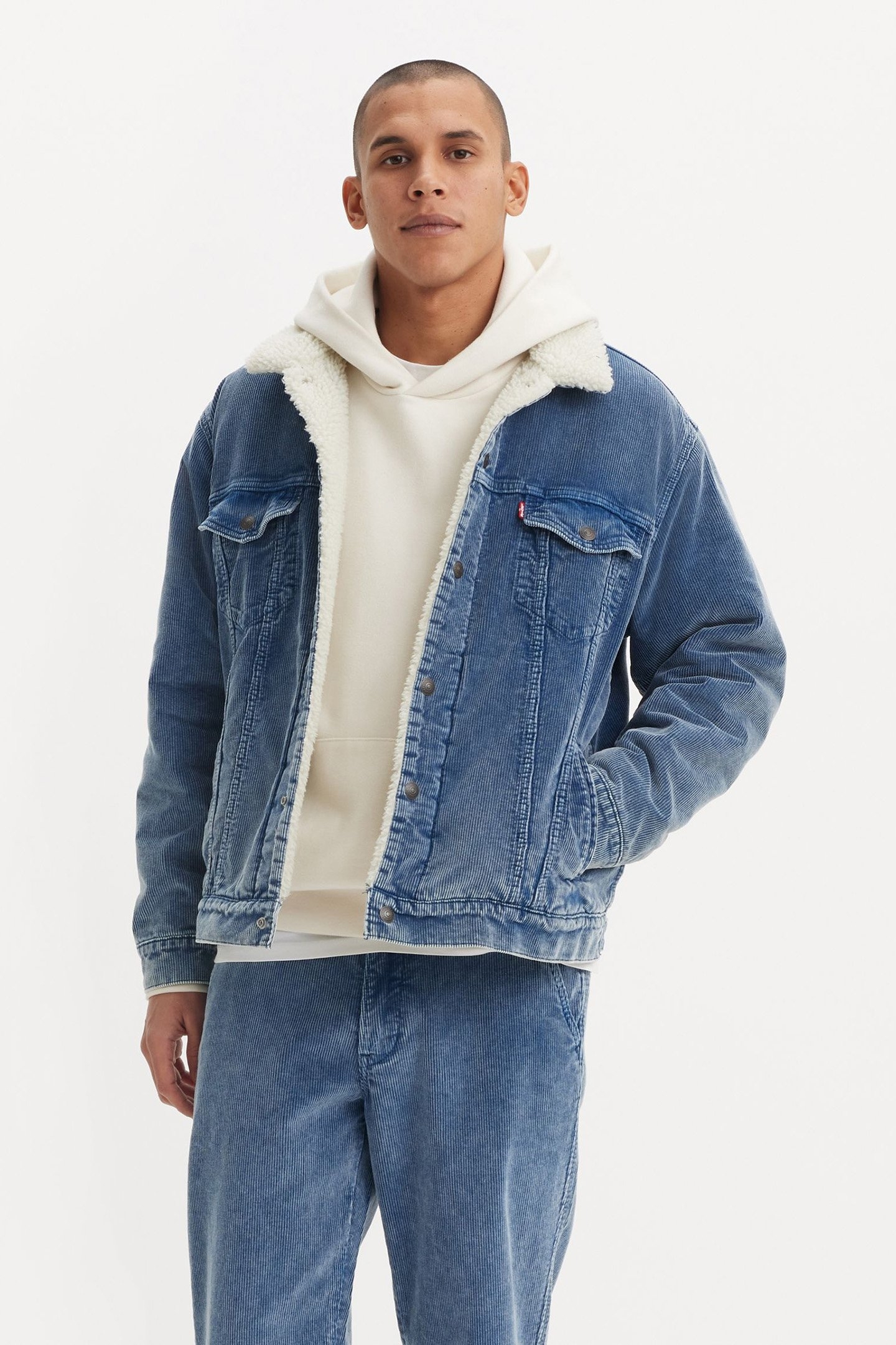 RELAXED FIT SHERPA TRKR BLUE SPRING CORD 1