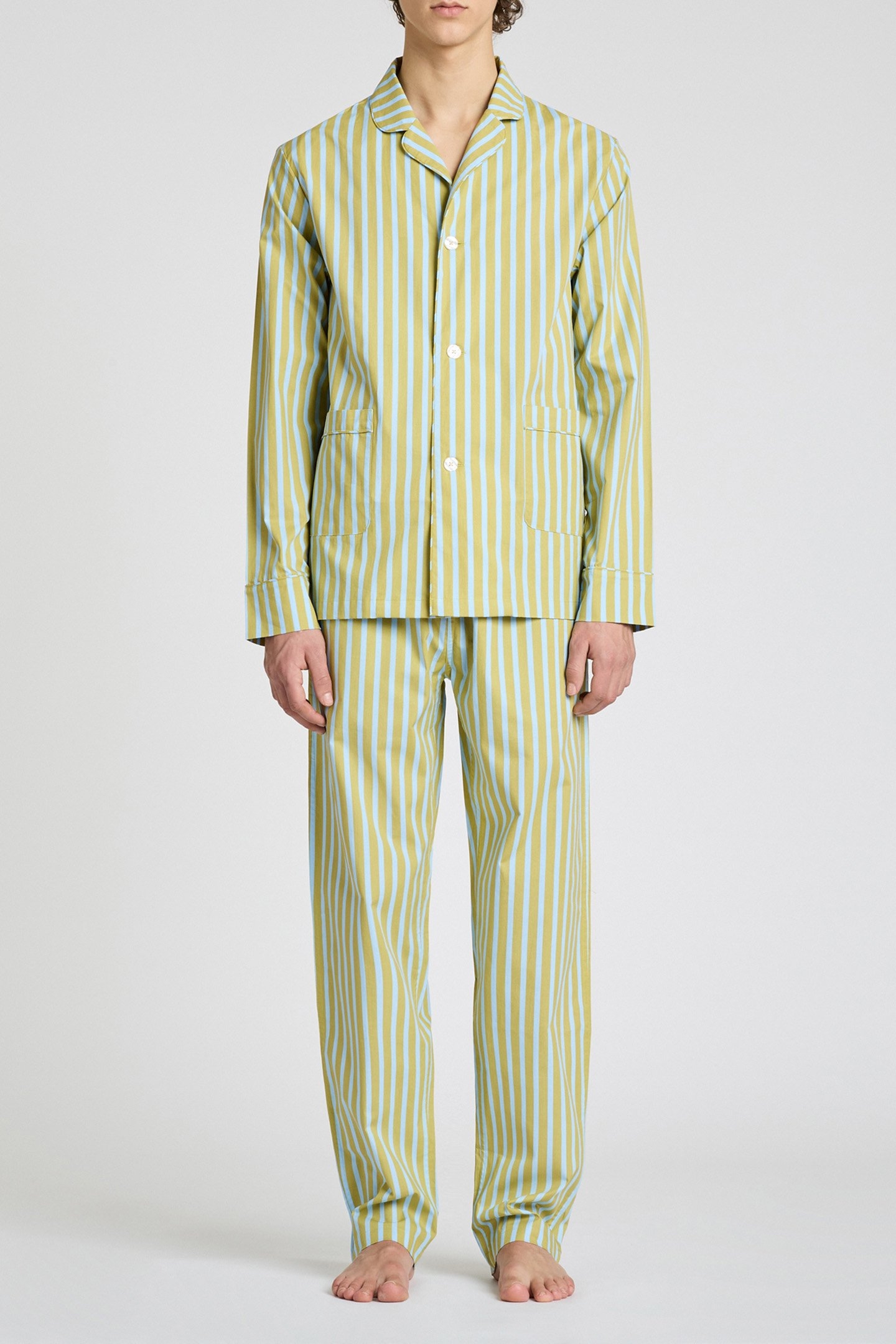 UNISEX PJ TOP L/SLV LEMON YELLOW 3