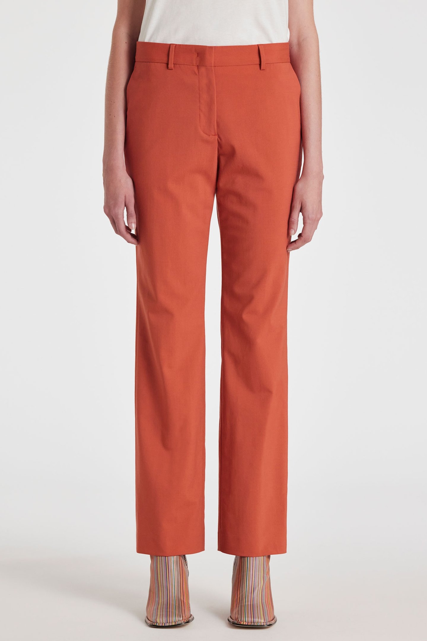 WOMENS TROUSERS CORAL RED 1