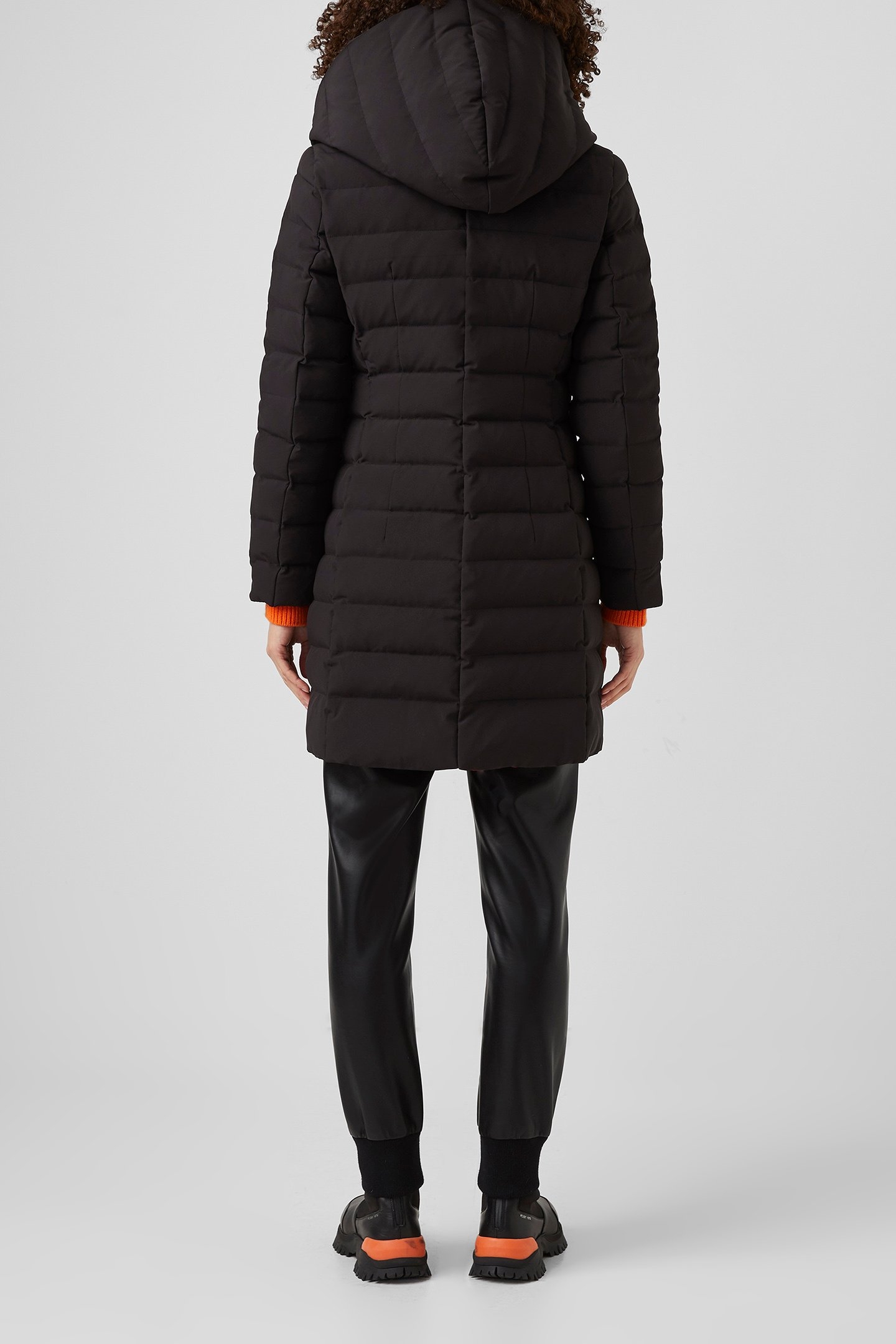 IOLANI PUFFER COAT BLACK/ SETTING SUN 3
