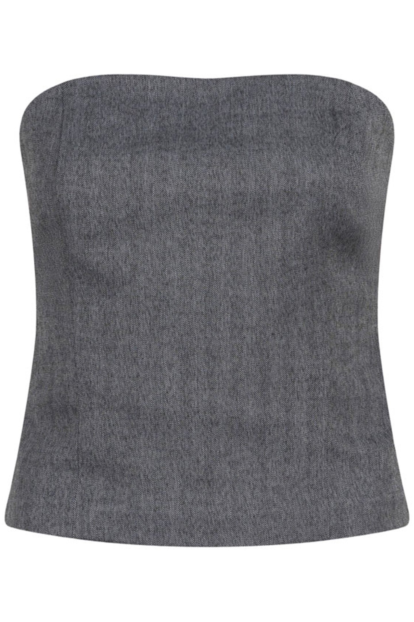 DANIQUE HERRINGBONE BUSTIER GRAPHITE 1