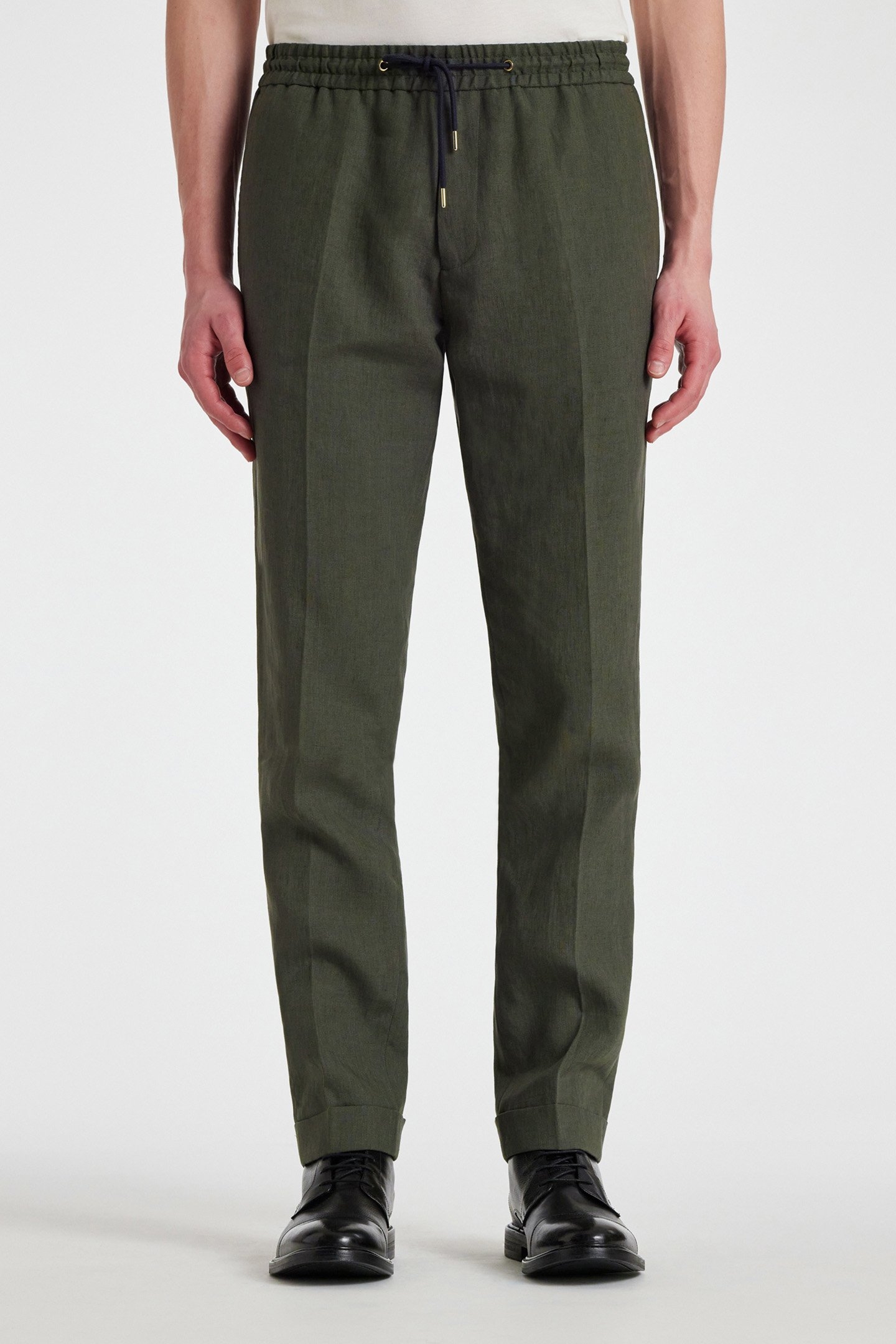 MENS DRAWCORD TROUSER VERY DARK GREEN 1